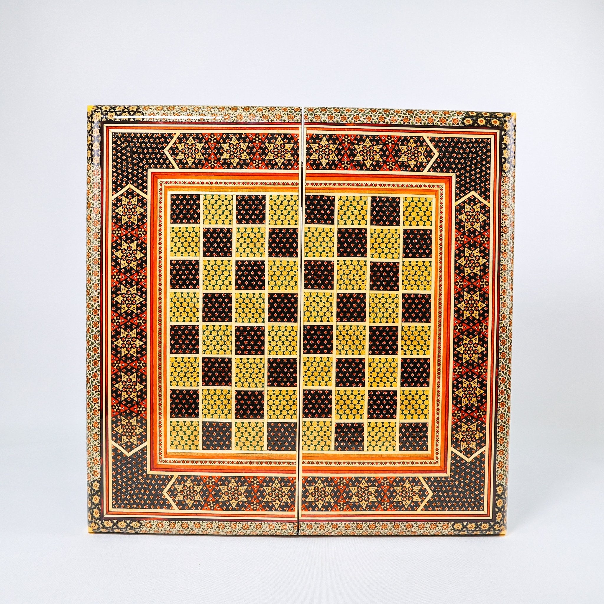 Chess Board - Size 50 - Rounded Edge - Khatam Design - 04 - Meraas Gallery