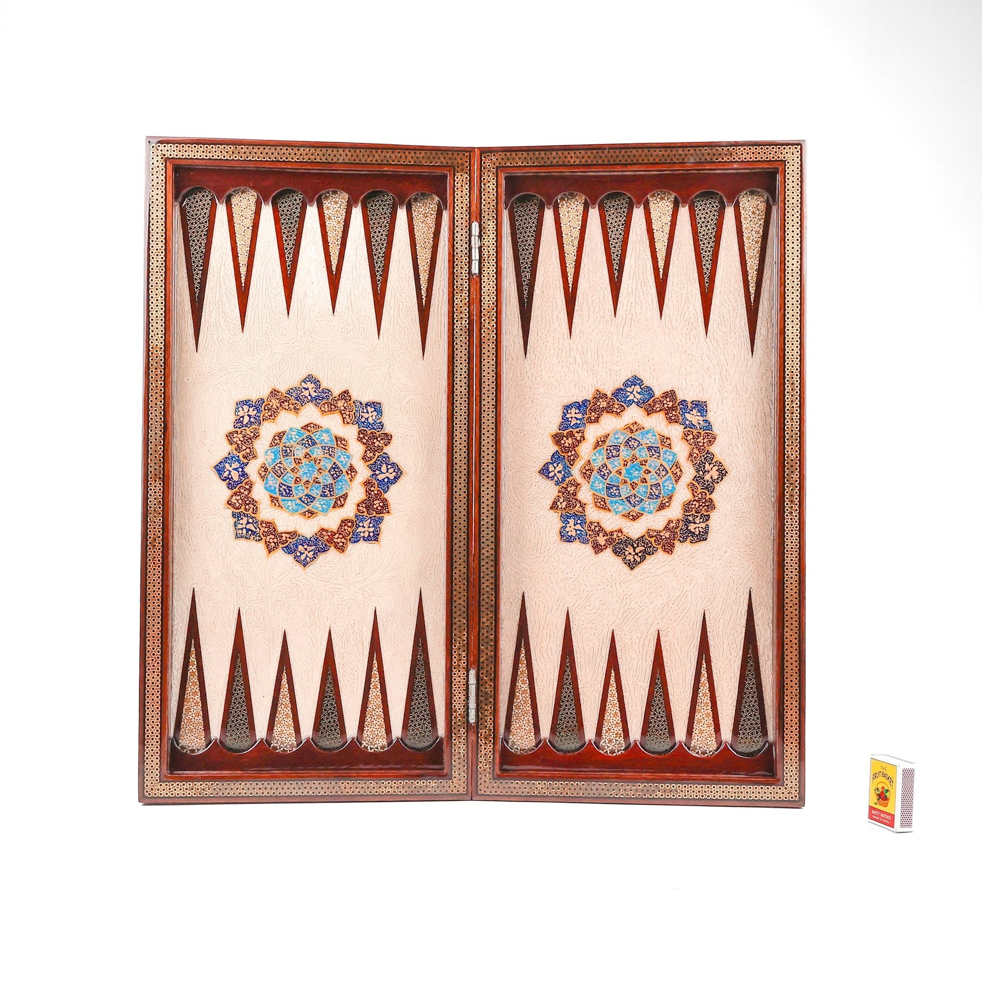 Chess Board - Size 50 - Rounded Edge - Eslimi Design - Mahogany - 01 - Meraas Gallery
