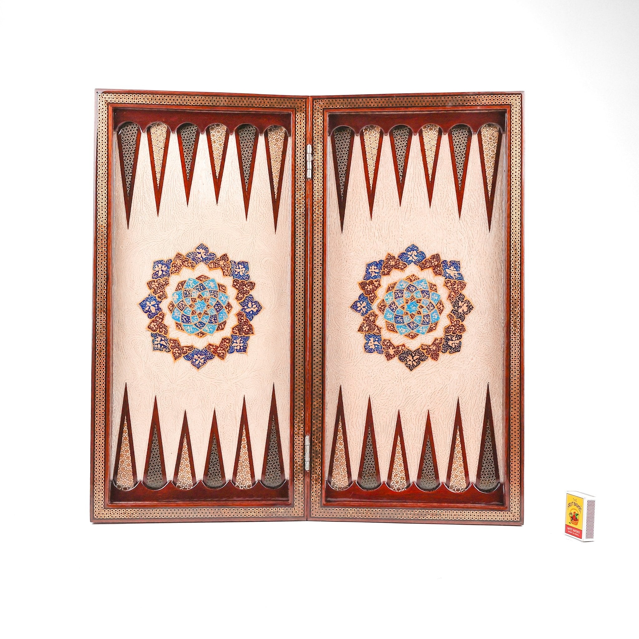 Chess Board - Size 50 - Rounded Edge - Eslimi Design - Mahogany - 01 - Meraas Gallery