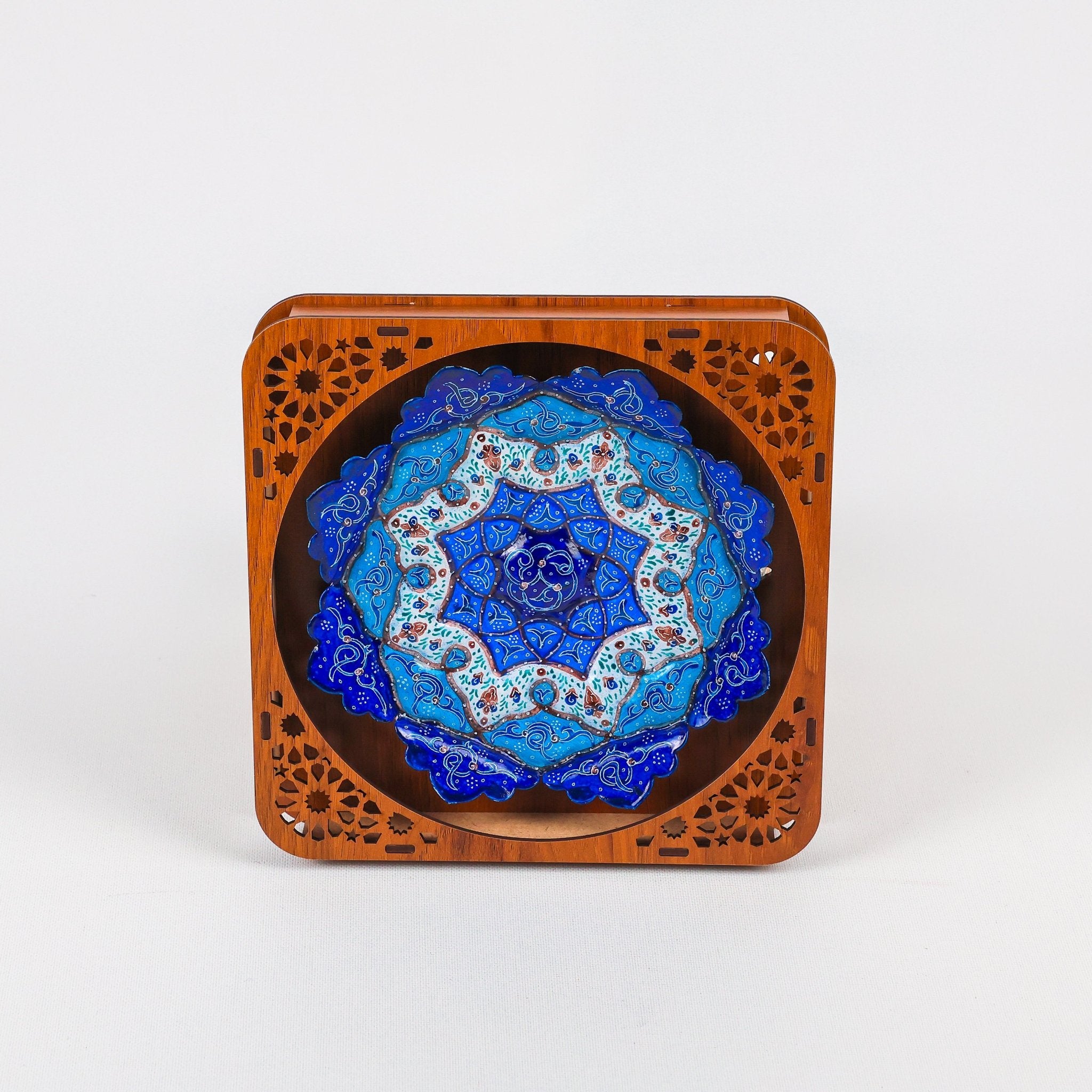 Plate - Size 16 - Mdf Frame - Minakari Enamel - Meraas Gallery