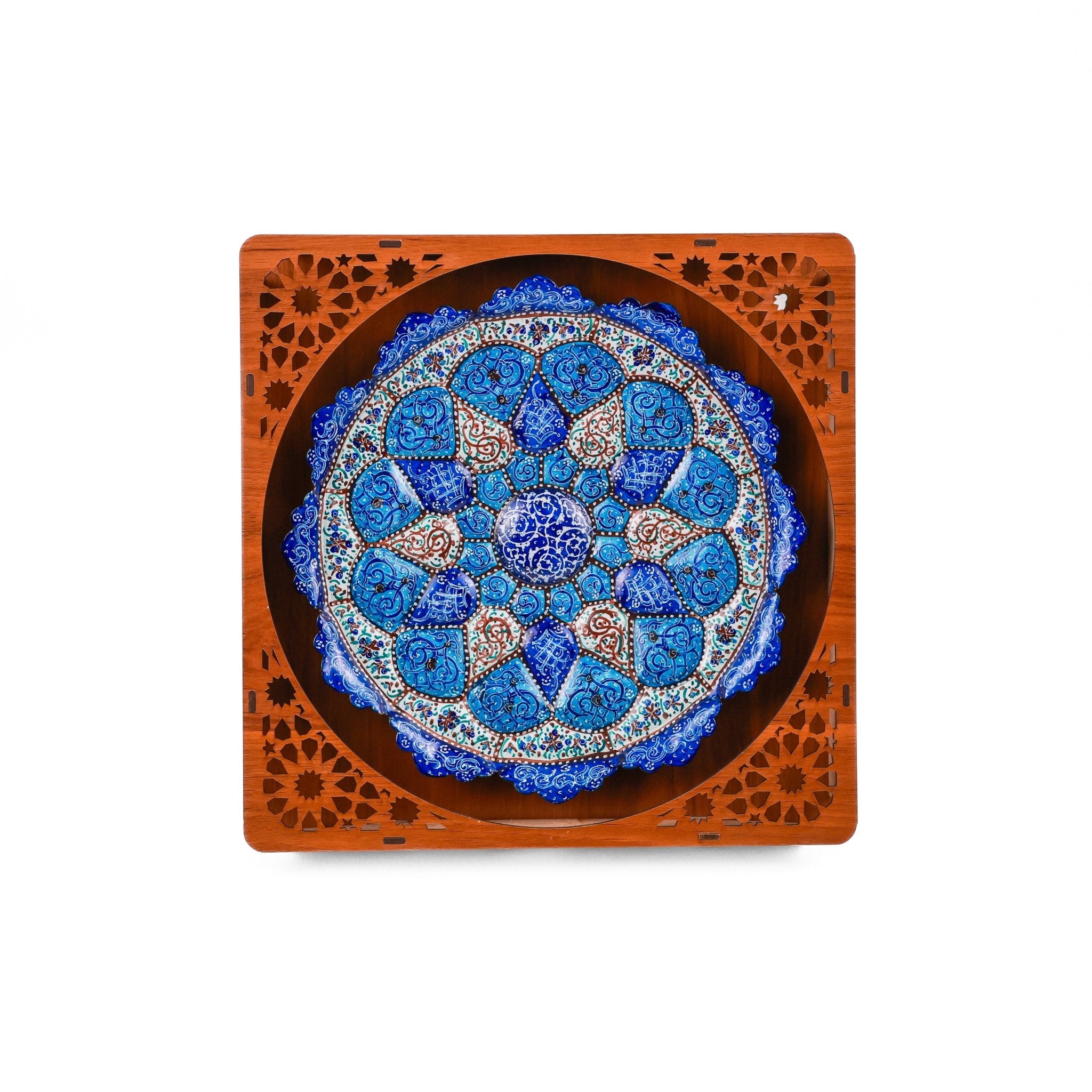 Plate - Size 25 - Mdf Frame - Minakari Enamel - Meraas Gallery