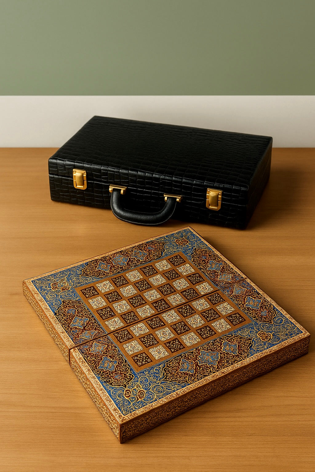 Chess Board Size 40 Shell - Tazhib Design Premium