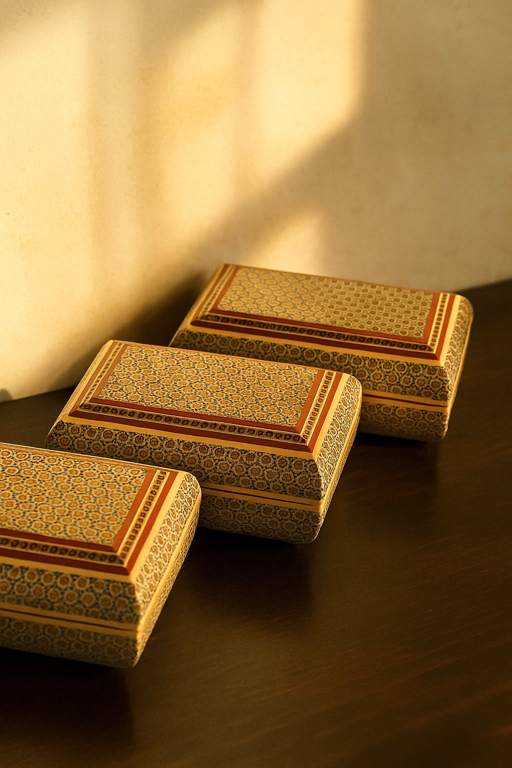 Premium Jewelry Box Inner Khatam Design Size 3