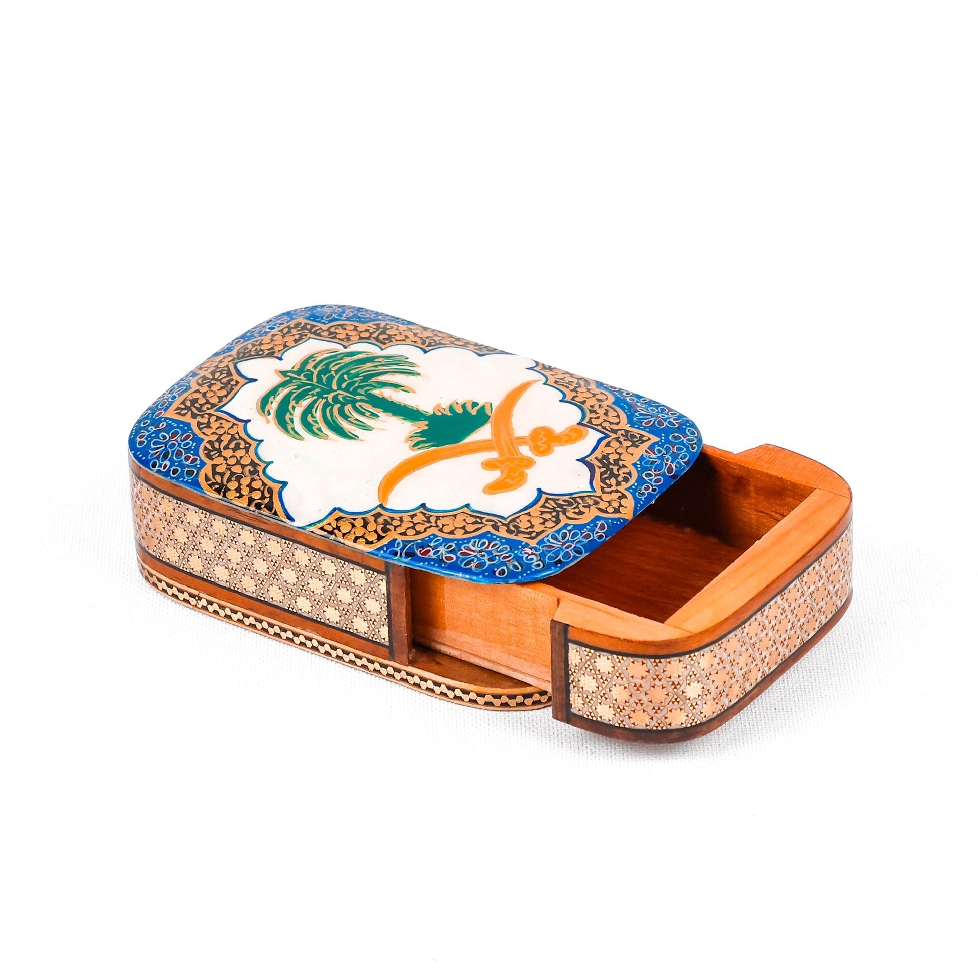 Sliding Oud Box – Size 8 × 11 cm – Saudi Logo – White Color – Customer Sample - Meraas Gallery