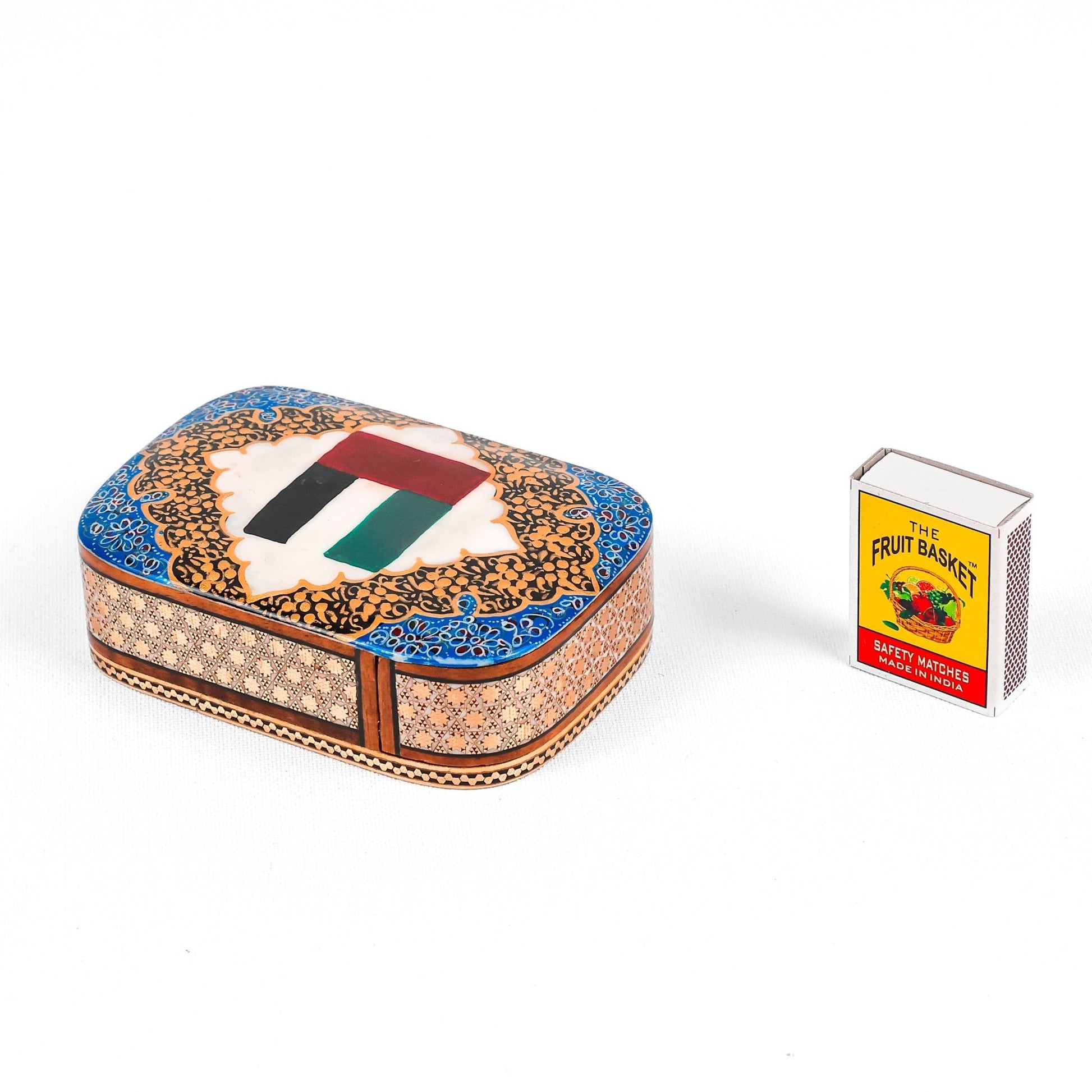 Sliding Oud Box – Size 8 × 11 cm – UAE Logo – White Color – Customer Sample - 1 - Meraas Gallery