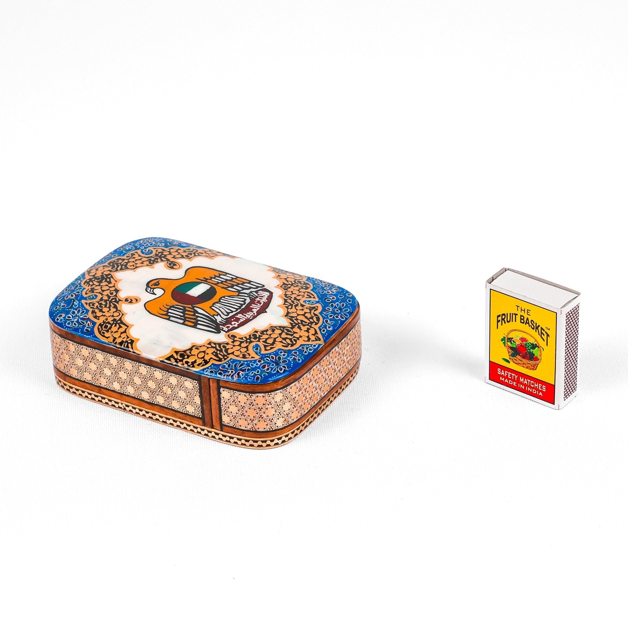 Sliding Oud Box – Size 8 × 11 cm – UAE Logo – White Color – Customer Sample - Meraas Gallery