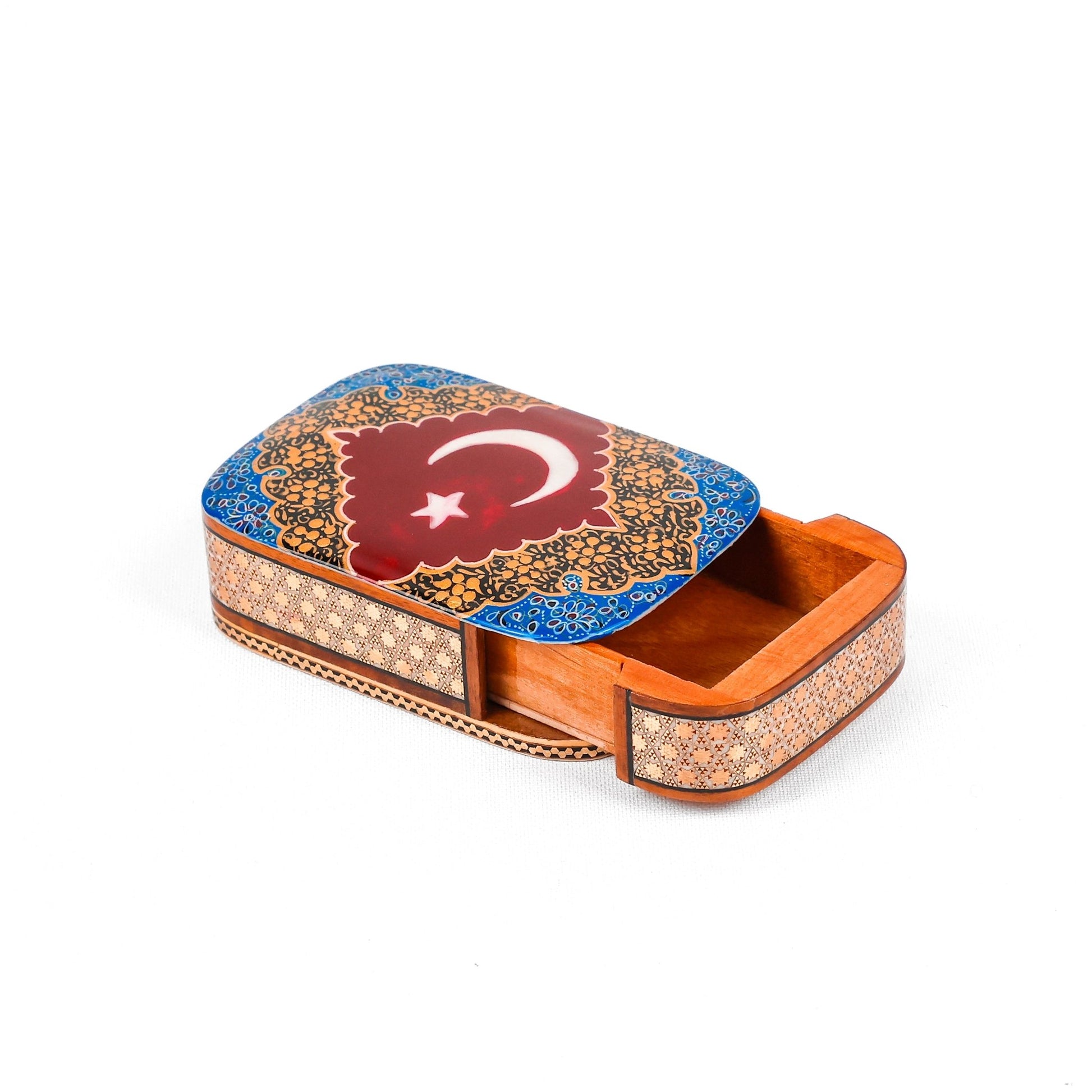 Sliding Oud Box – Size 8 × 11 cm – Turkey Logo – Red Color – Customer Sample - Meraas Gallery