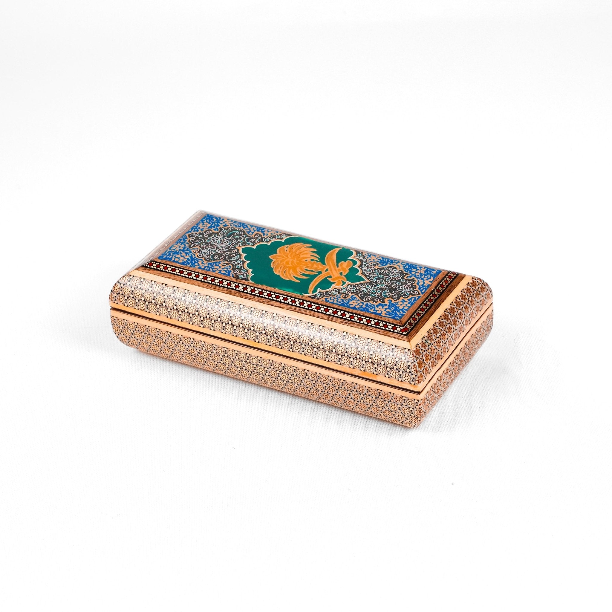 Oud Box – Premium Khatam – Saudi Logo – Green Color – Customer Sample - 1 - Meraas Gallery