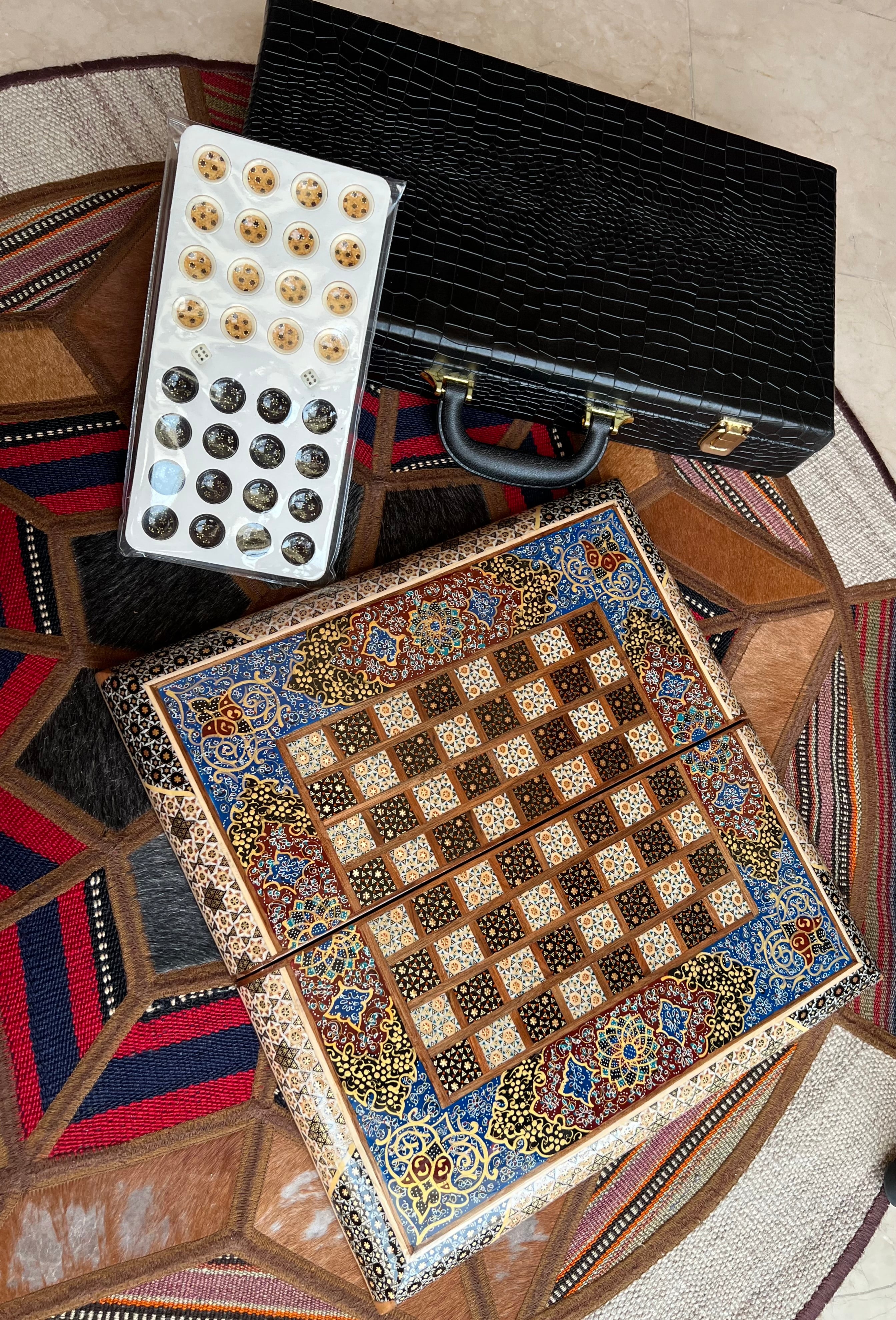 Chess Board Size 40 Shell - Tazhib Design Premium