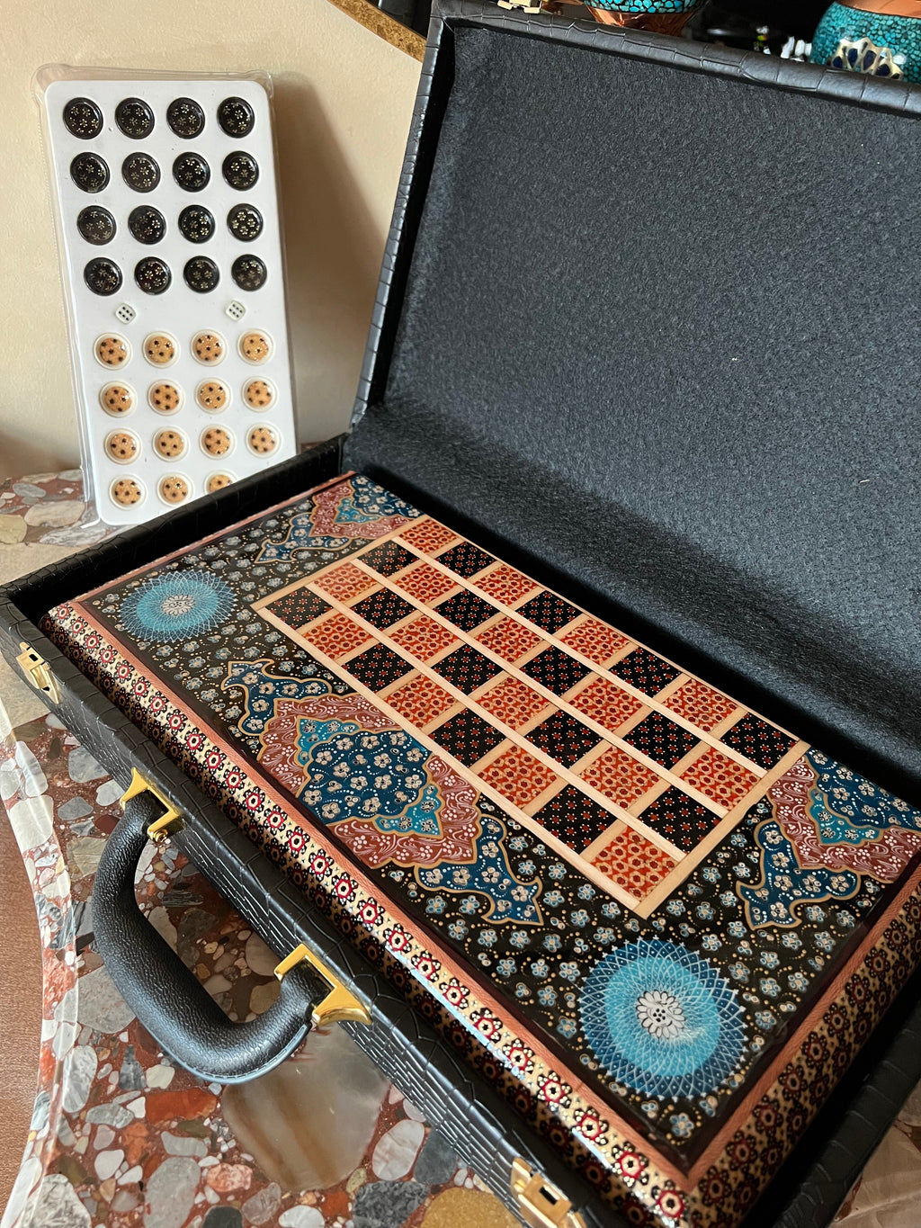 Chess Board - Size 40 - Beechwood Interior 1