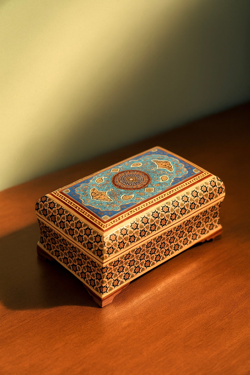 Jewelry Box - Size 10x16 - Top Painting - Interior Khatam
