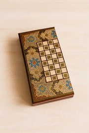 رقعة شطرنج - مقاس 50 - حواف مستديرة - تصميم سليمي - خشب الماهوجني