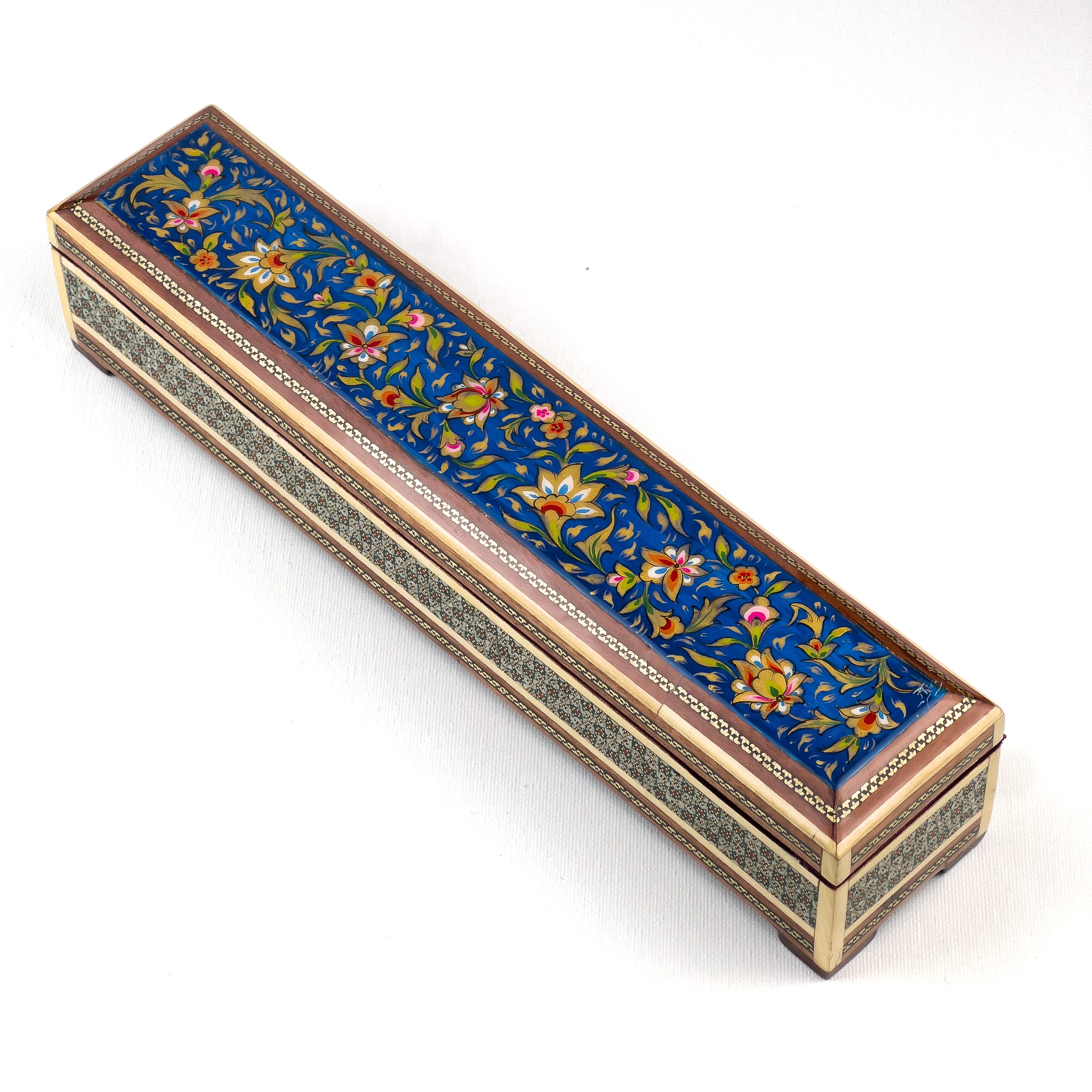 Hinged Pen Case - Size 30 - Flower And Bird Design