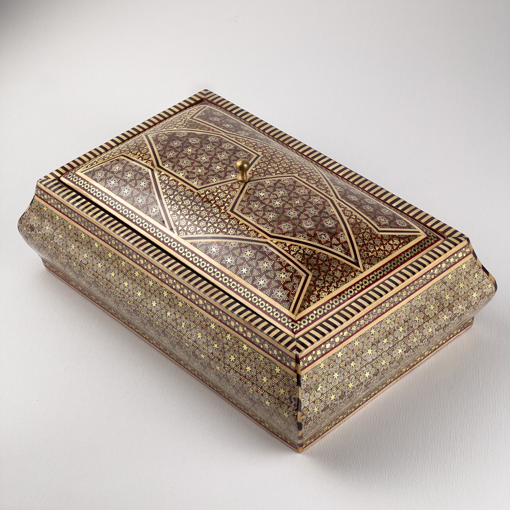 Box - Size 27x18 - Full Khatam - Inner Beech - Shirazi Style