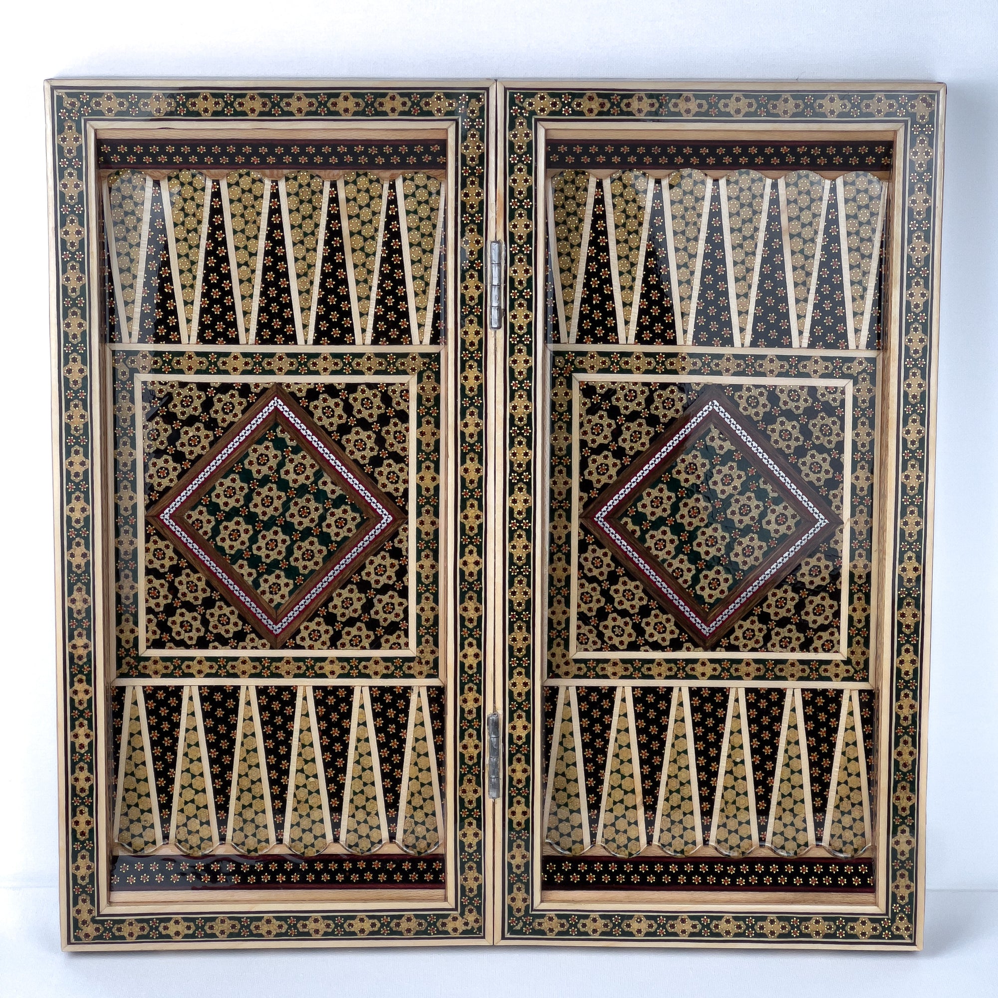 Backgammon & Chess Board - Size 40 - Column Design - Full Khatam