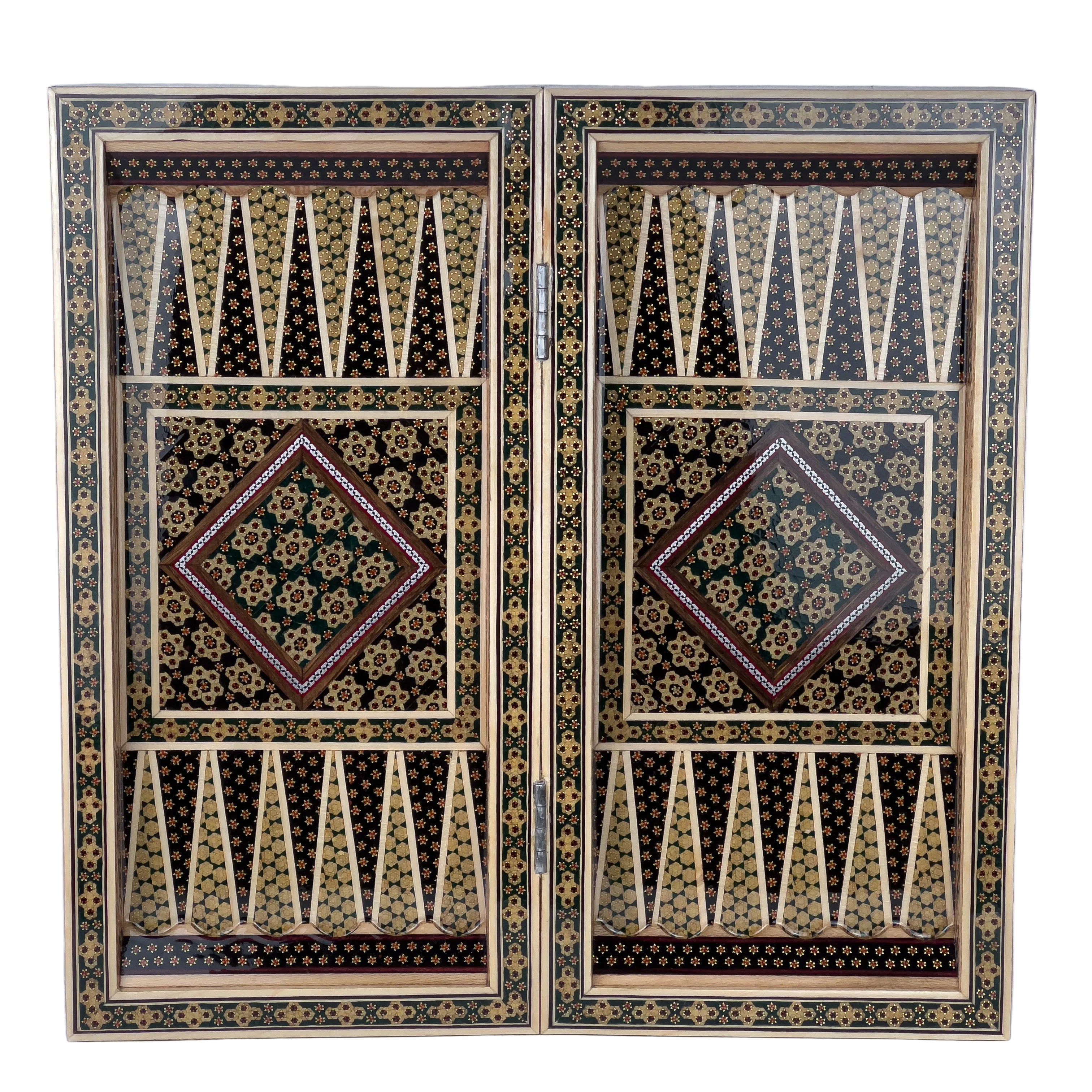 رقعة طاولة نرد وشطرنج - مقاس 40 - تصميم عمودي - ختم كامل