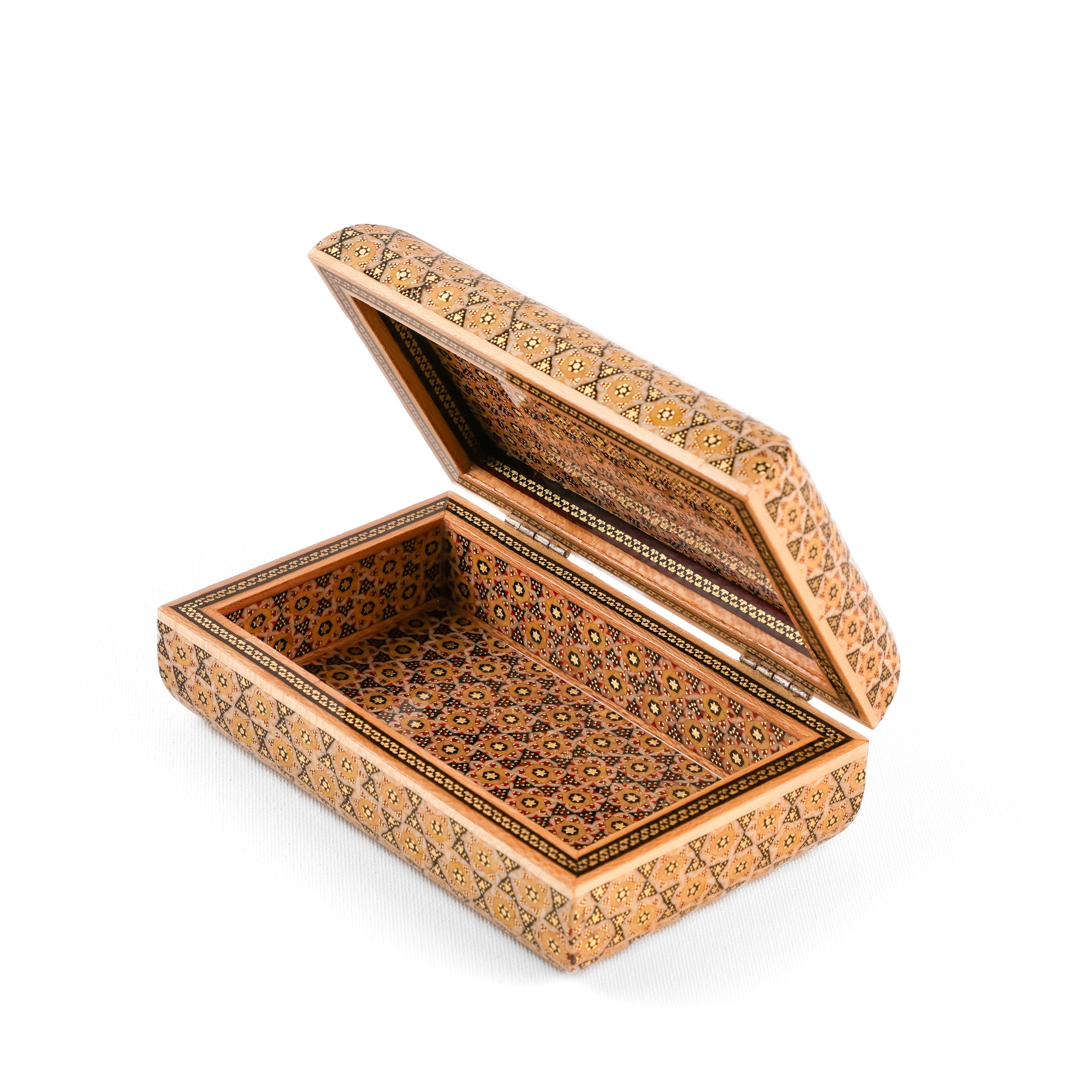 Round Seeded Khatam Box - Regular - Tazhib Lid