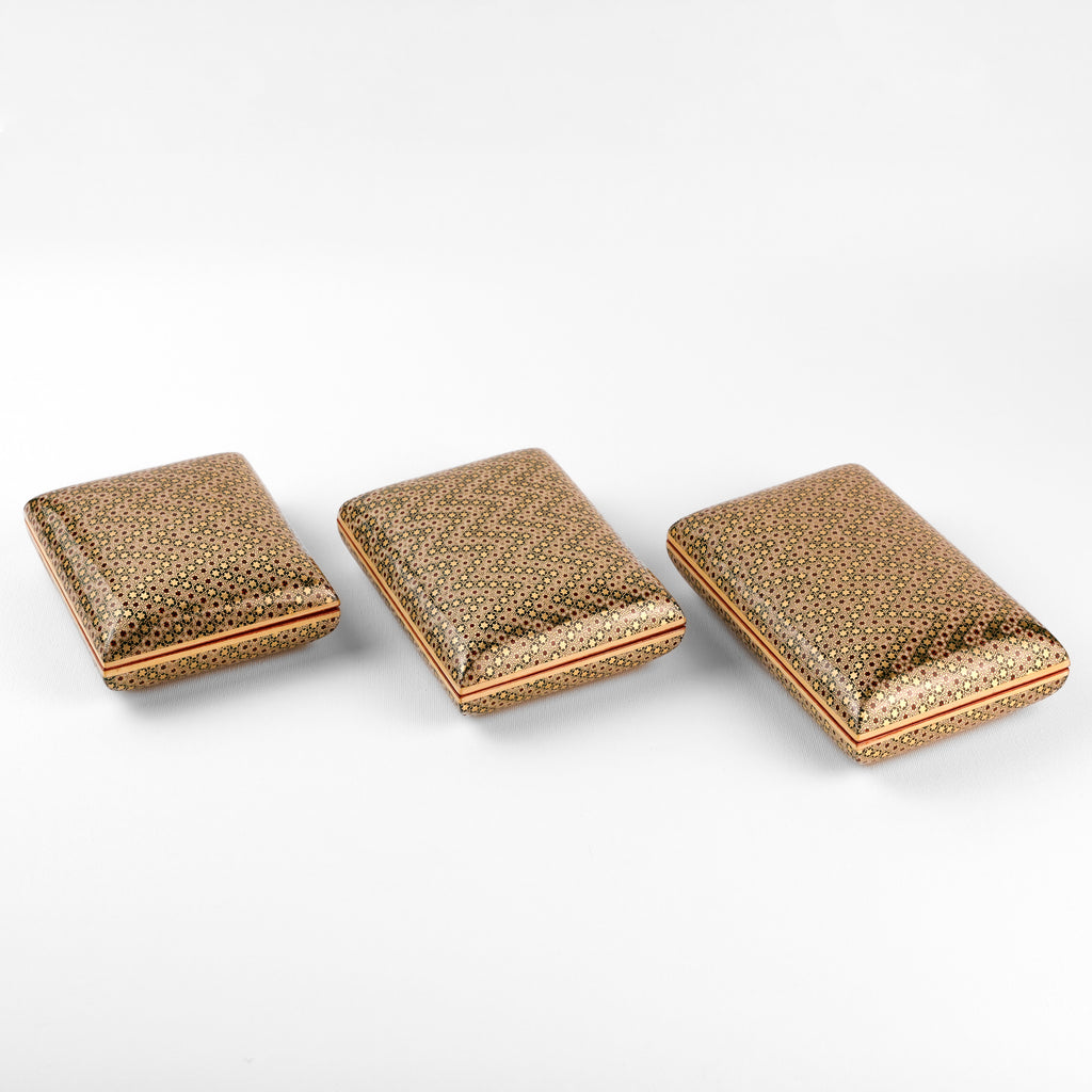 Jewelry Box - Medium - Soap-Style Round Khatam - Snake Skin Pattern