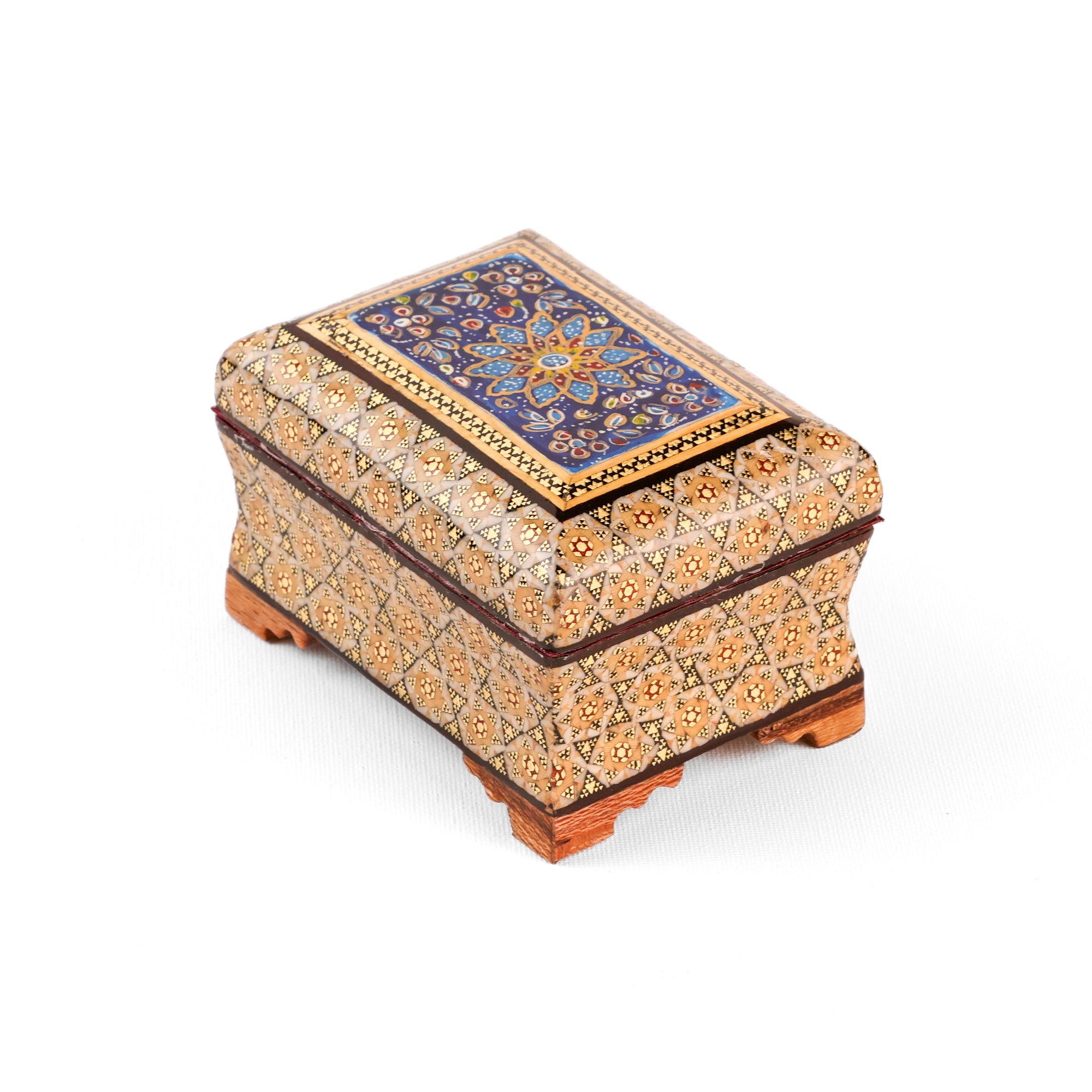 Box - Size 8x11 - Flat Side - Premium Velvet Interior - Fine Tazhib Lid
