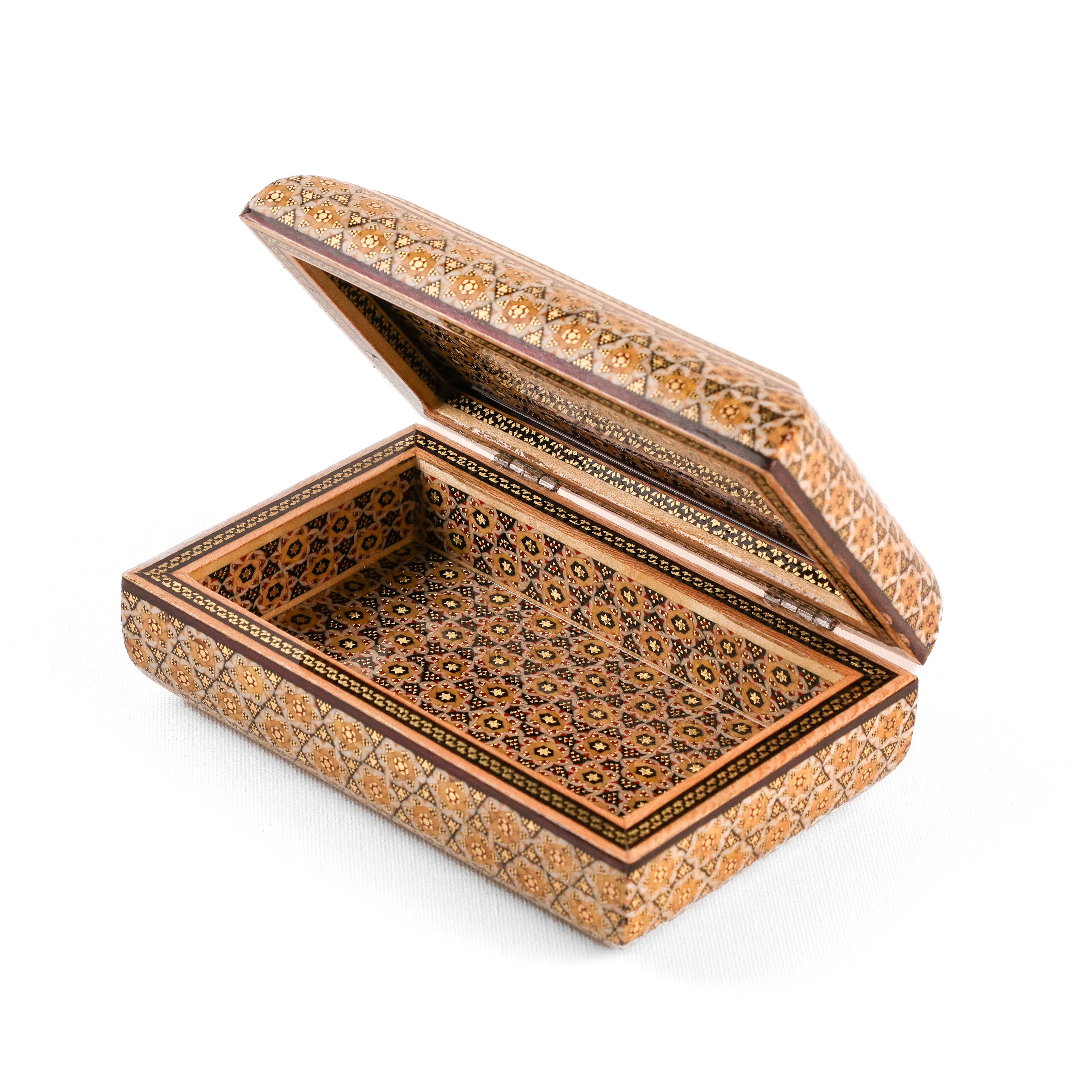 Jewelry Box - Size 12x10 - Hand-Painted by Valivand - Khatam Interior