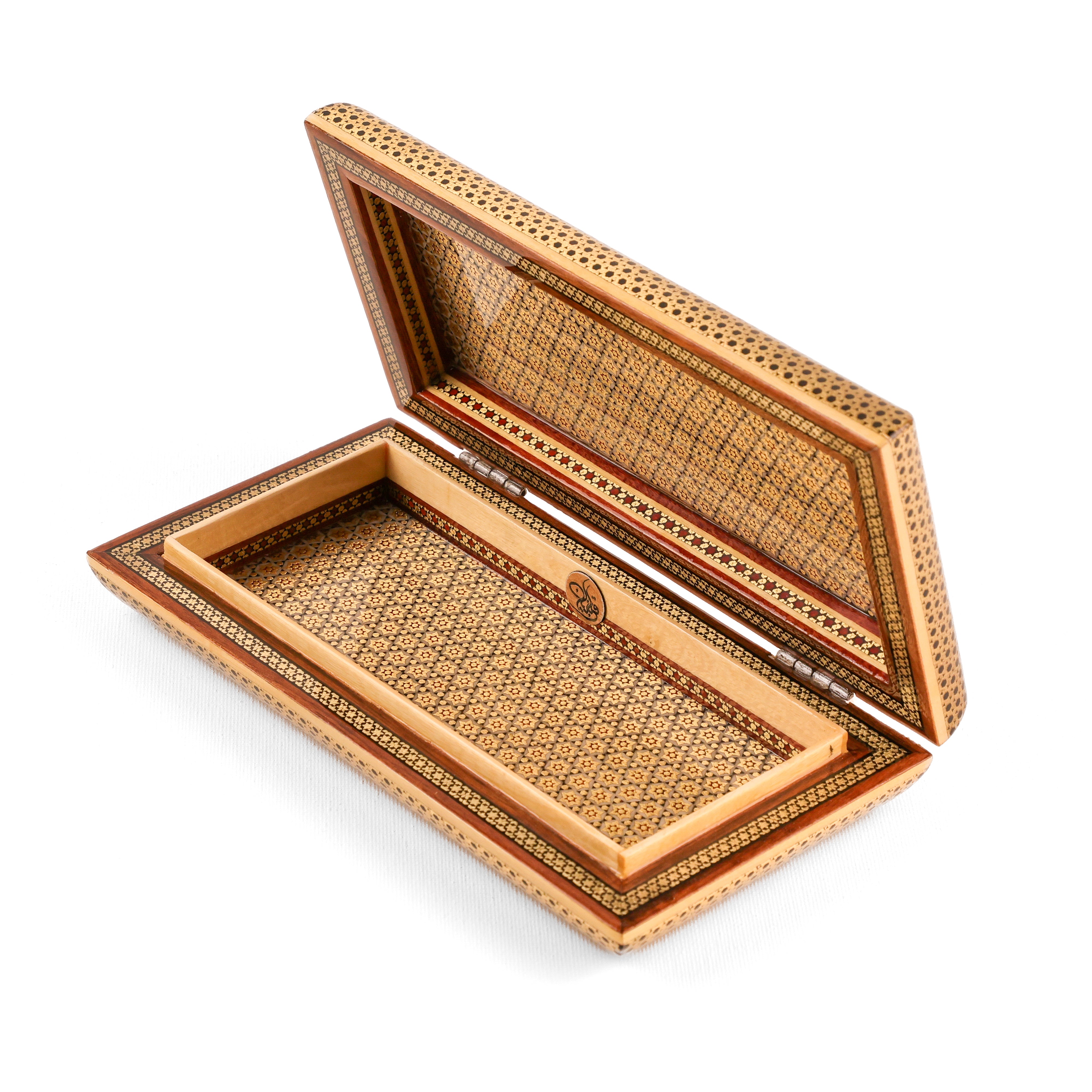 علبة - مقاس 10×20 - خاتم سلكي فاخر مع طشير - تصميم إيلات