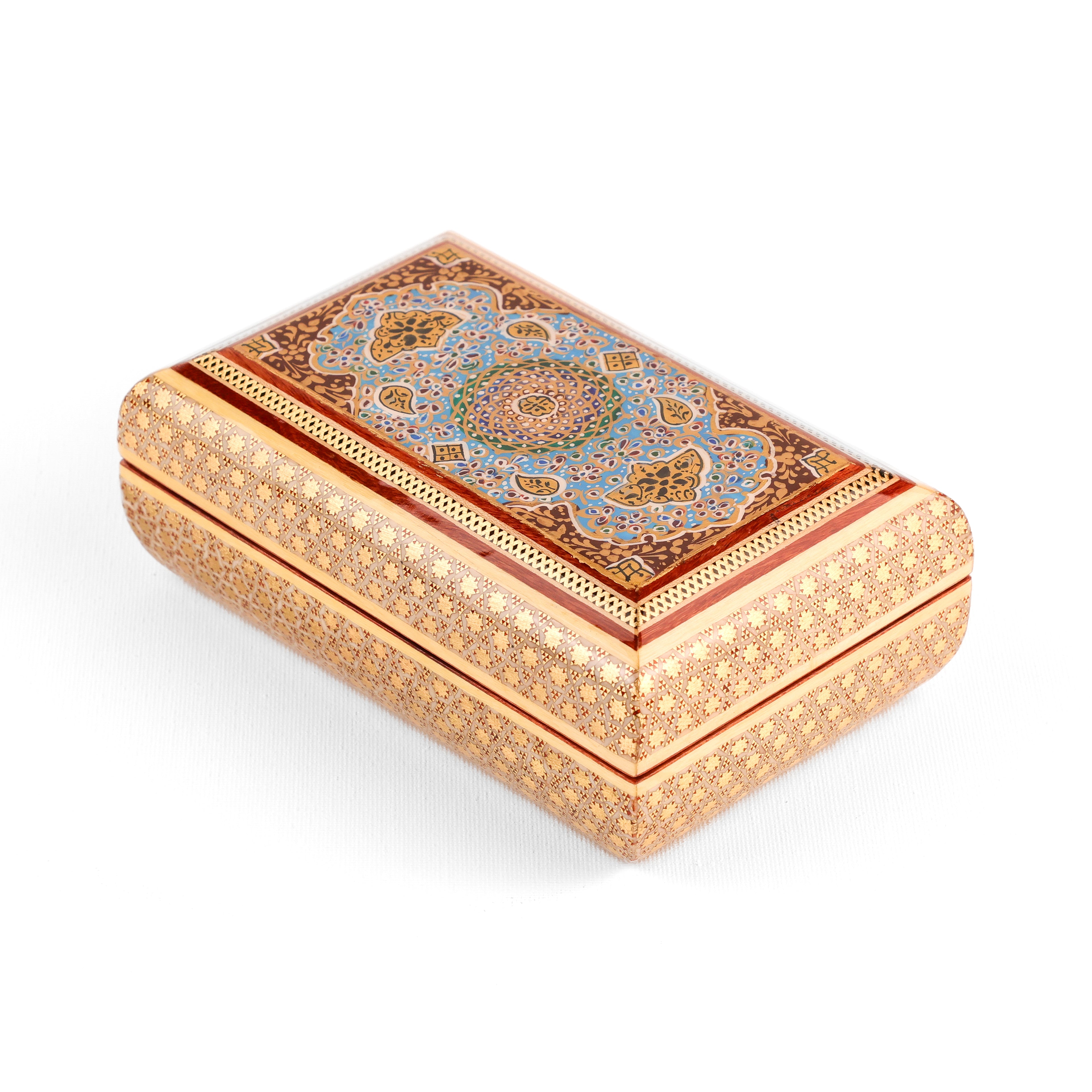 Full Glass Khatam Box - Premium - Tazhib Lid
