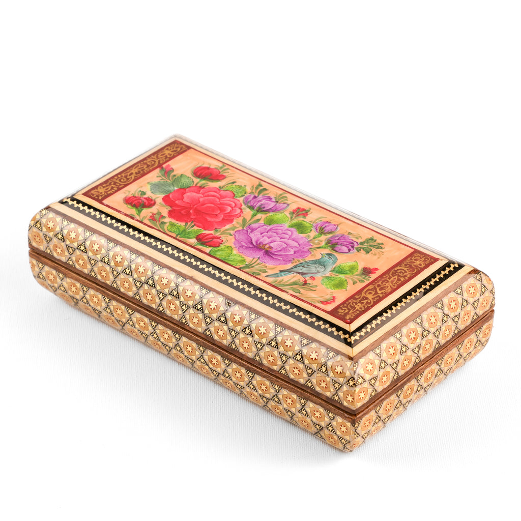 Glove Box - Full Khatam (Soap Style) - Round Double-Sided - Hand-Painted