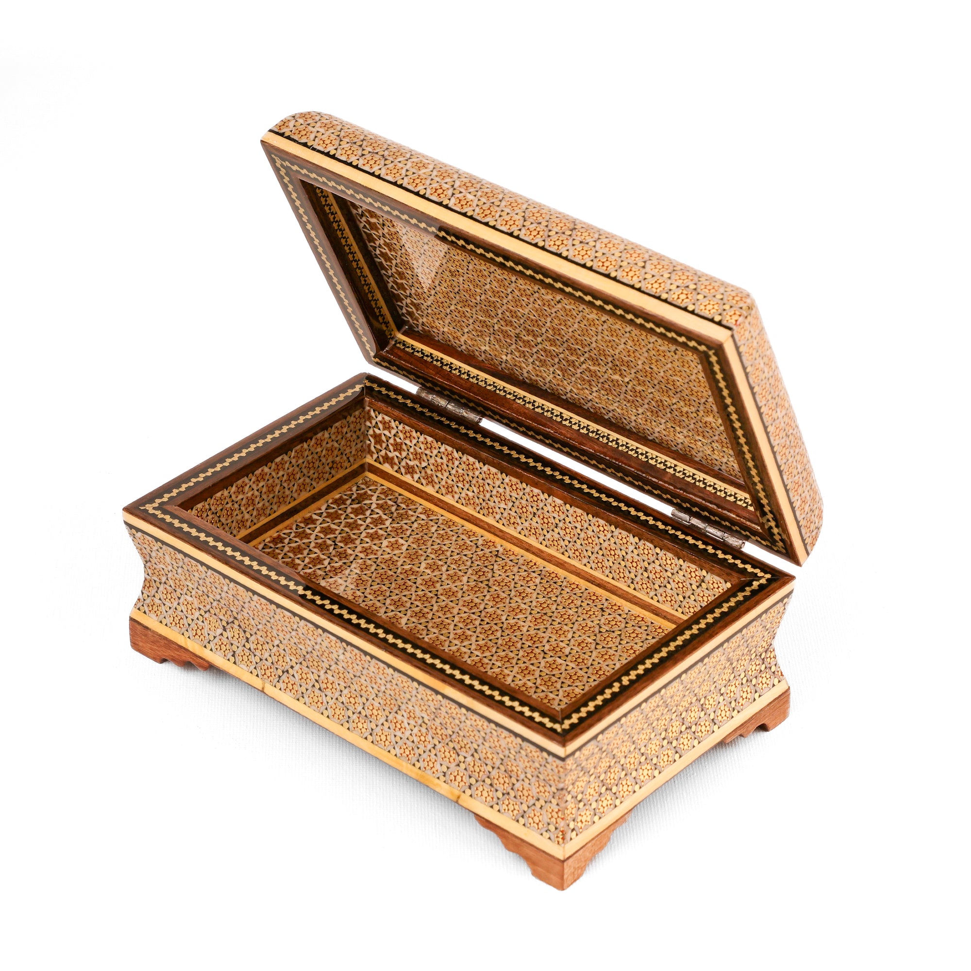 Bowl Box - Glass - Sun Pattern - Golden Polo Lid - Size 1