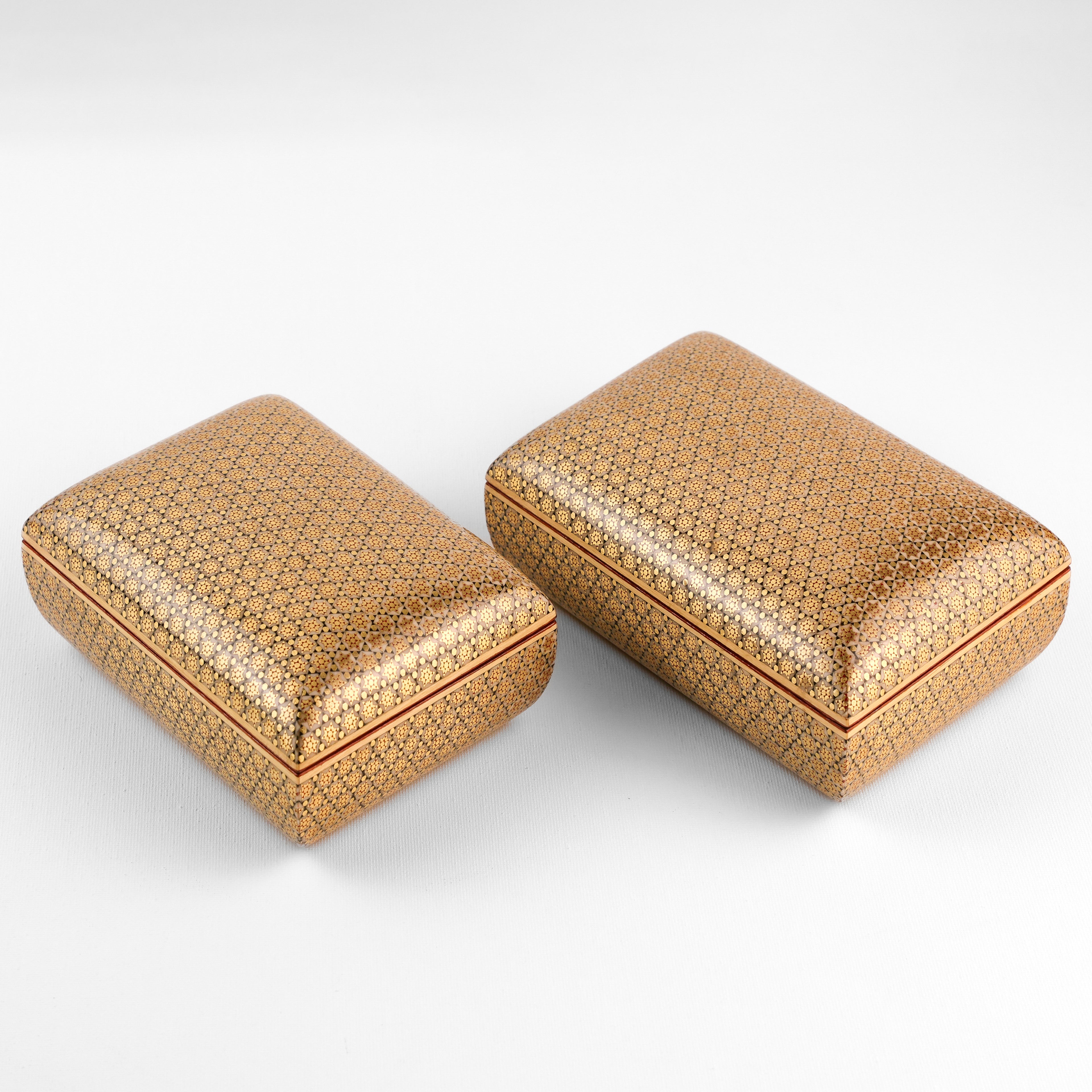 Jewelry Box - Full Bone Khatam - Round Top and Bottom