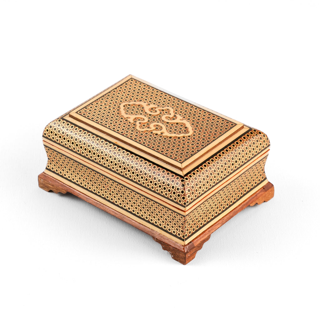 Khatam Bowl Box - Wire Khatam - Inner Beech - Toranj Lid