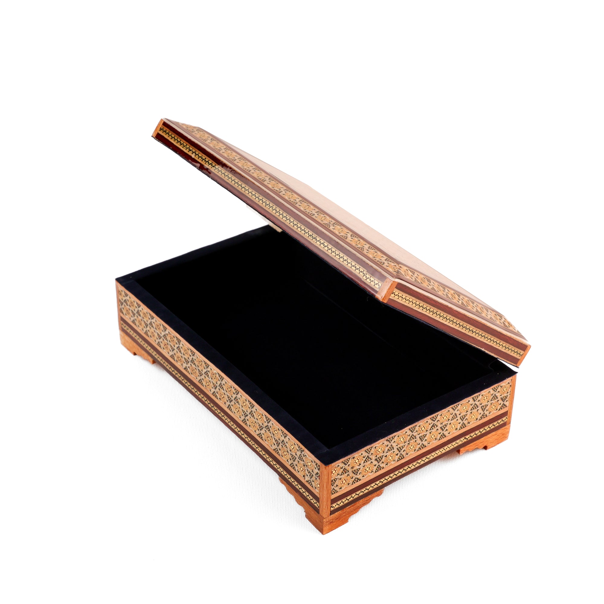 Box - Size 22x14 - Regular Seeded - Inner Velvet - Khatam Lid
