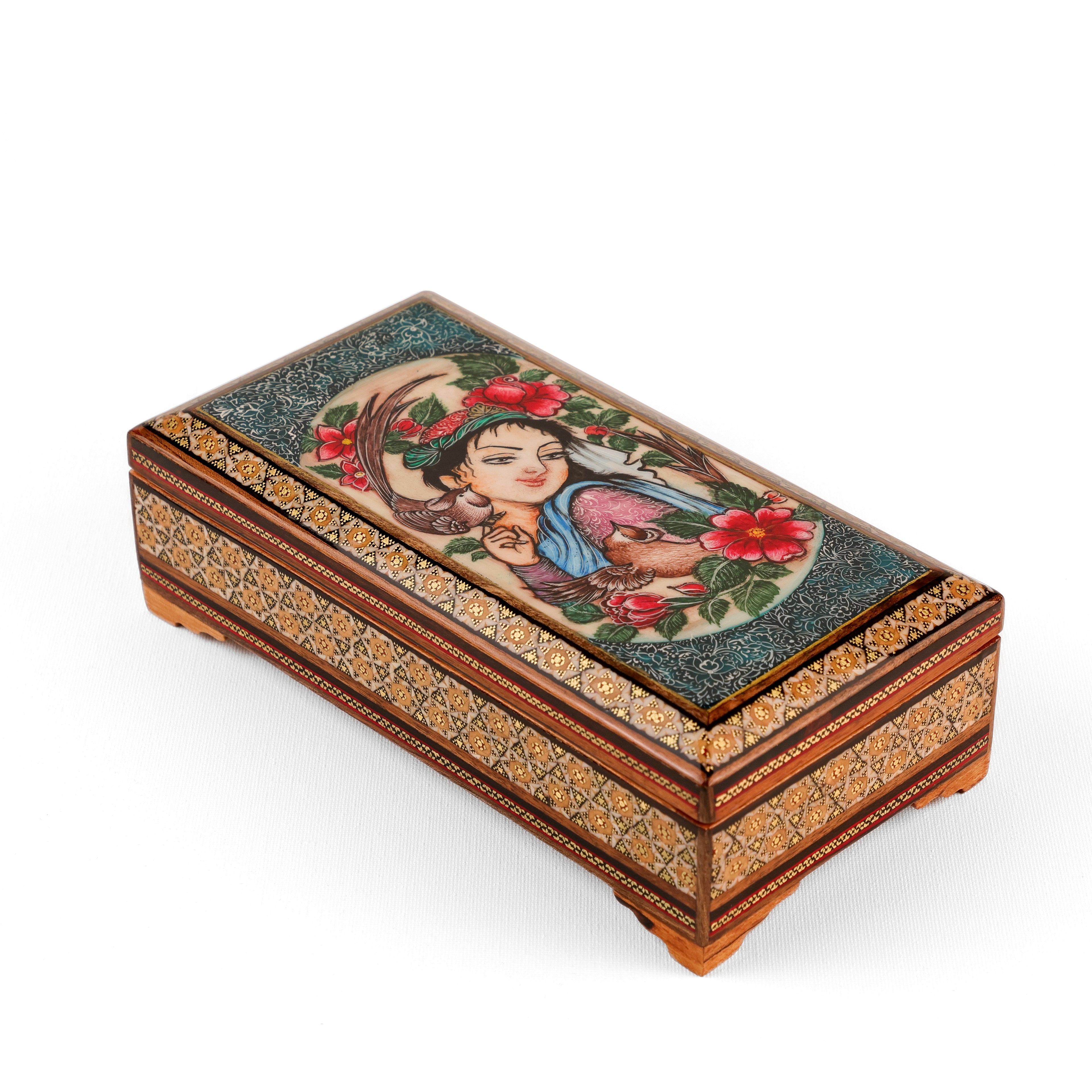 Glove Box - Wooden Interior - Portrait Painting