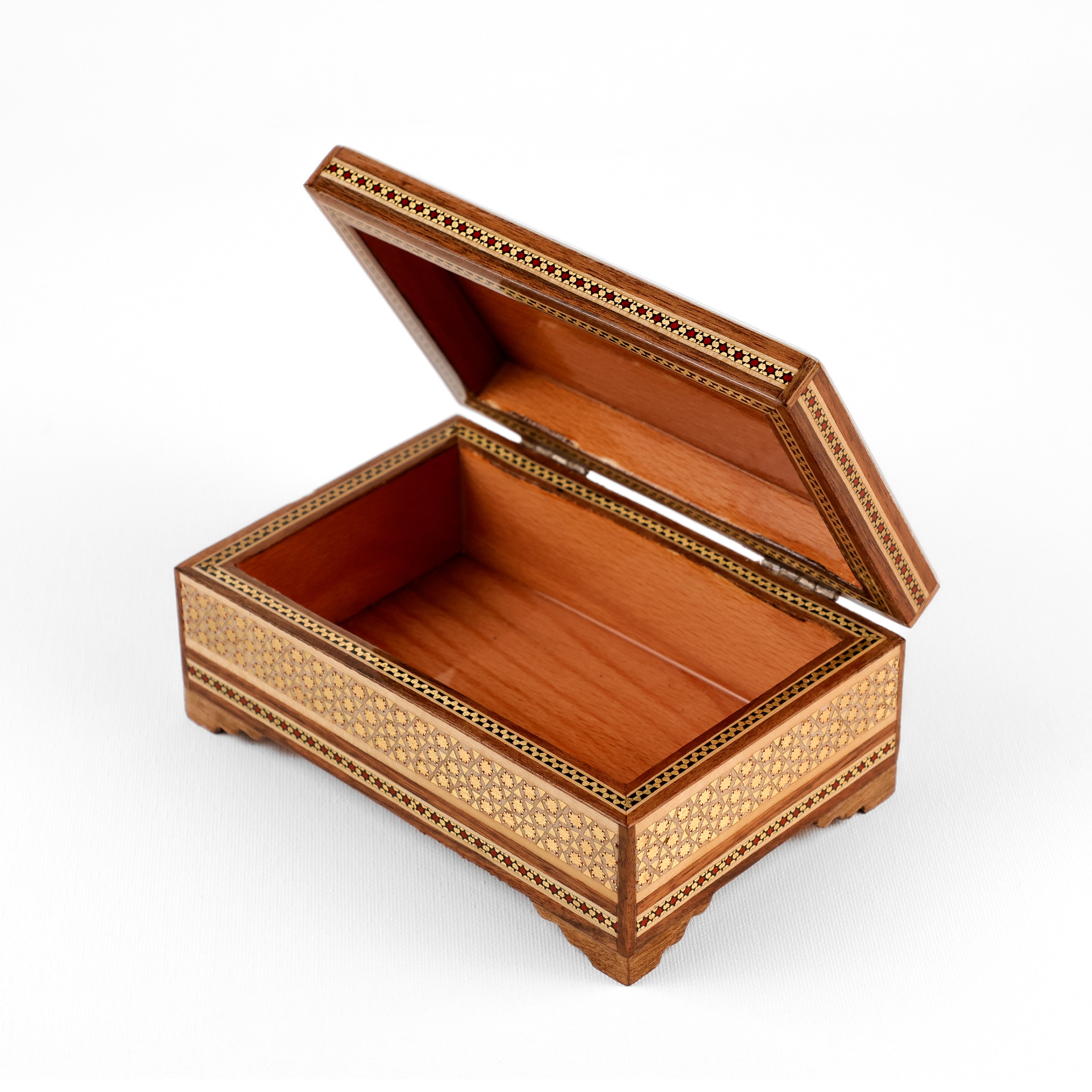 Flat-Side Khatam Box - Premium - Inner Beech - Tazhib Lid