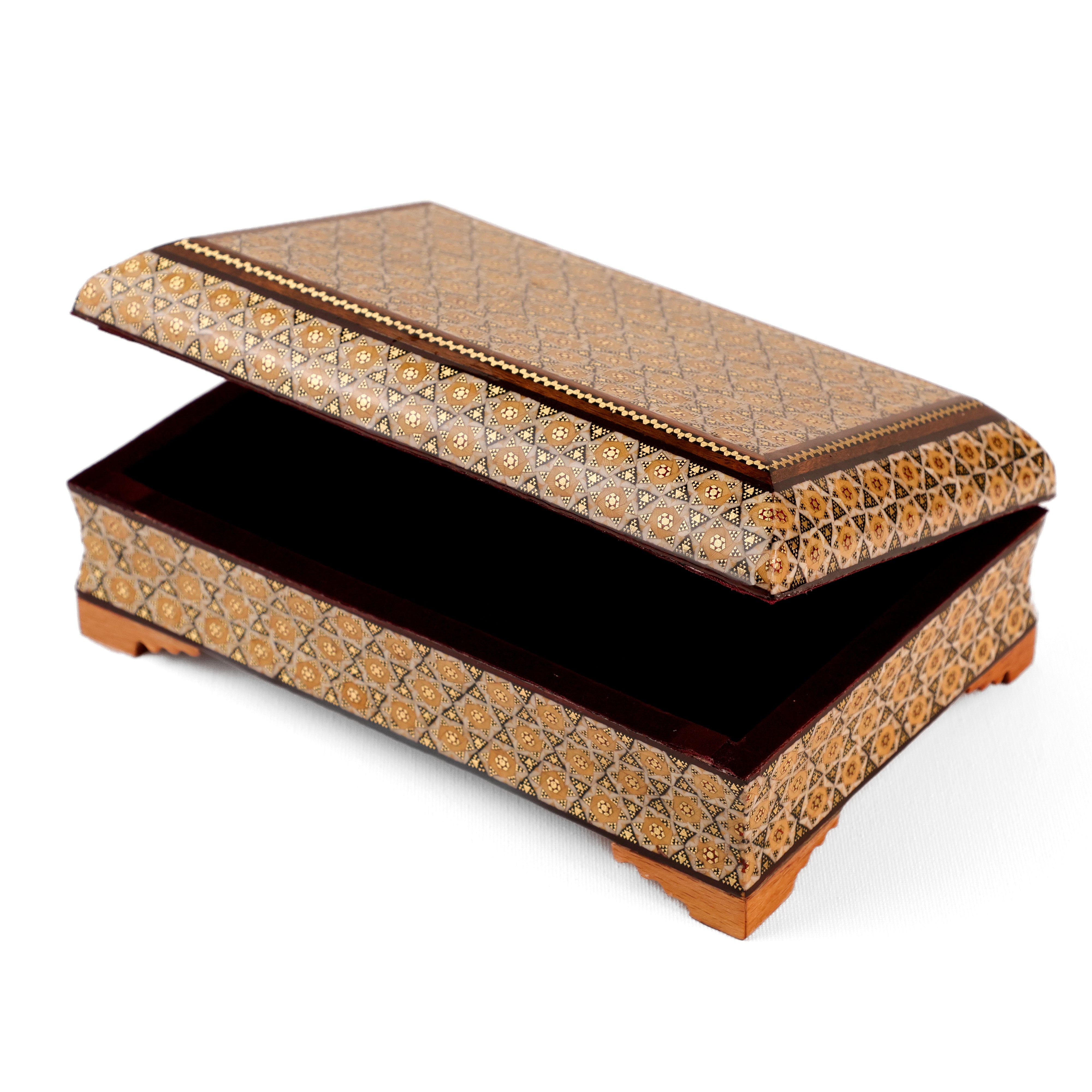 صندوق - مقاس 14 × 22 - بطانة داخلية من المخمل