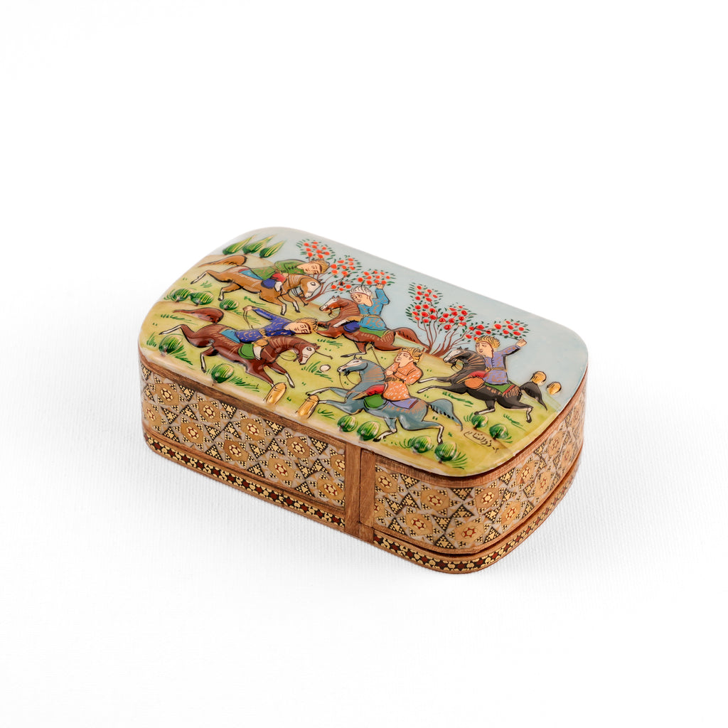 Card Holder - Sliding - Embossed Painting Lid