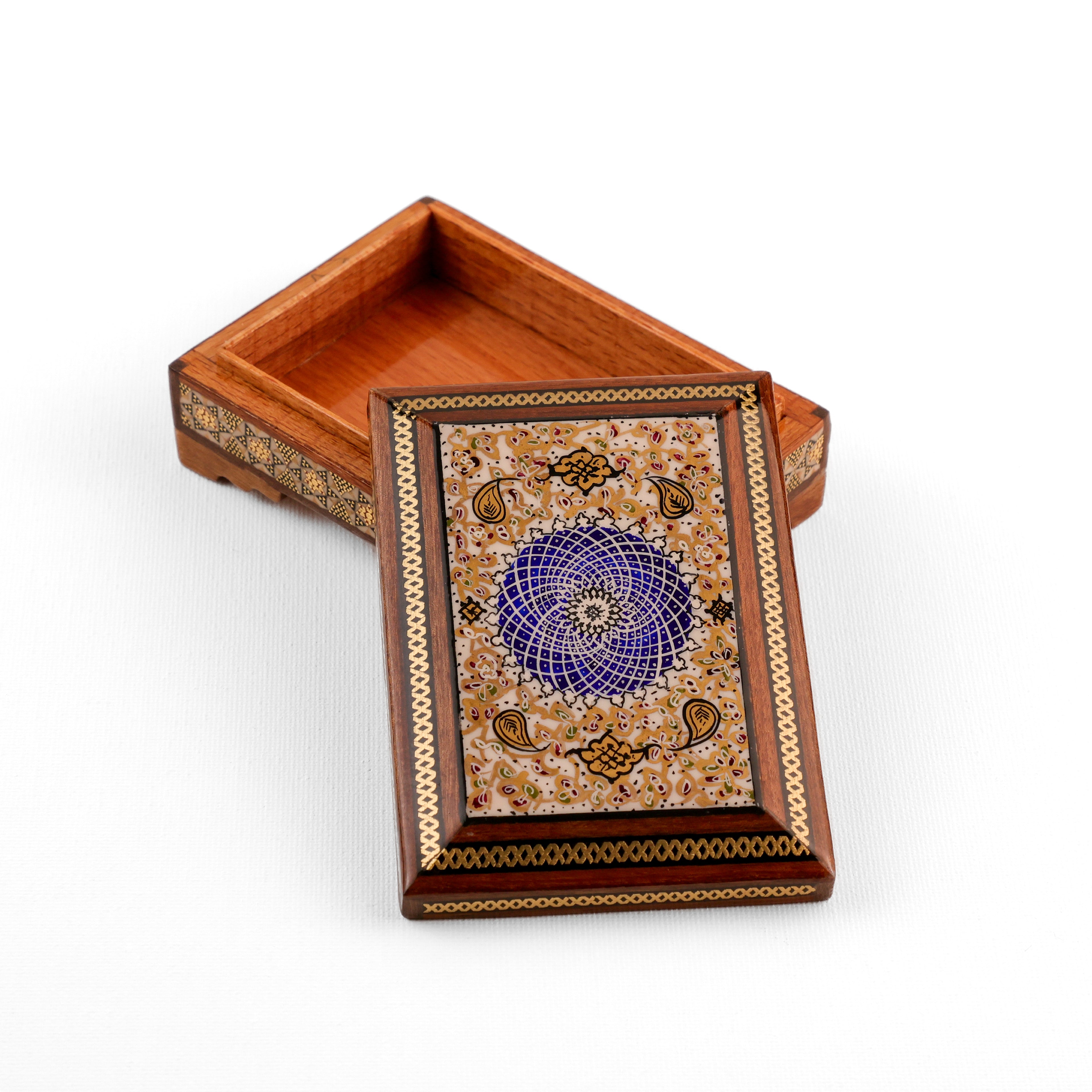 Card Holder - Size 8x11 - Khatam Lid - No Hinge