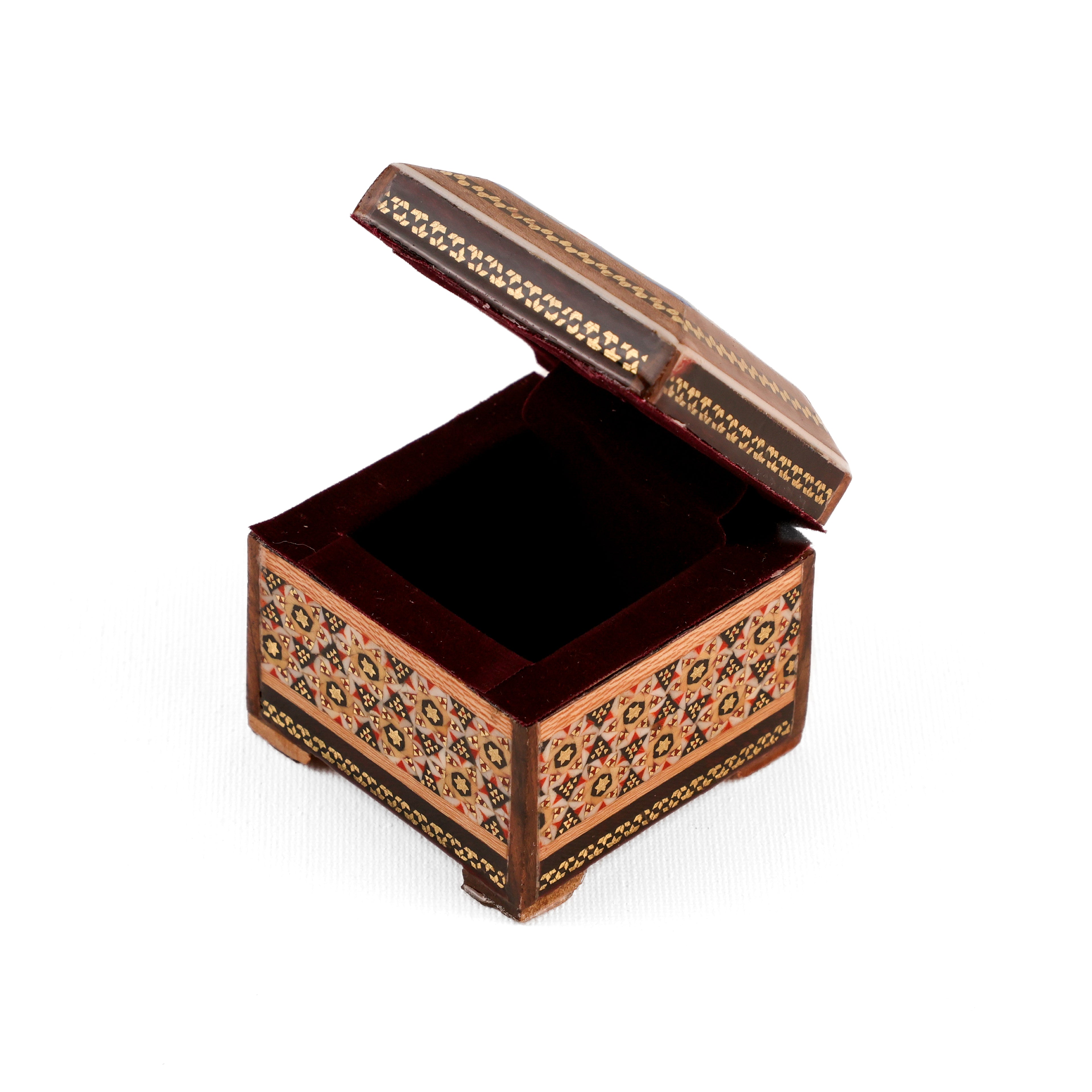 Coin Box with Hinge - Inner Velvet