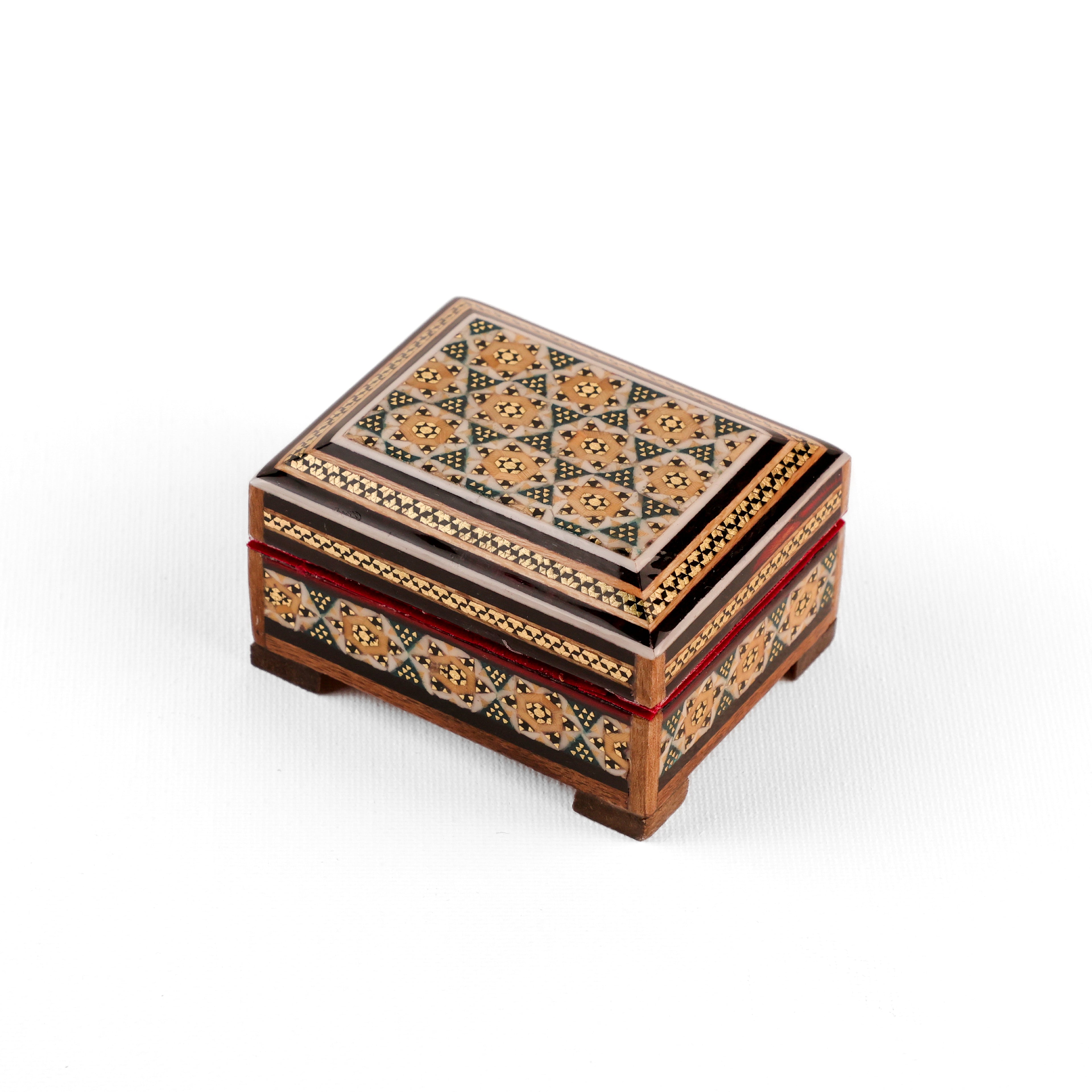 Coin Box - Regular - Inner Velvet - Khatam Lid