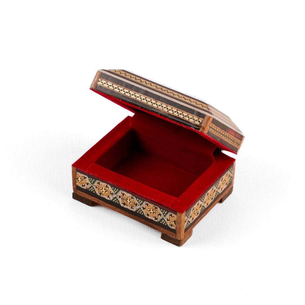 Coin Box - Regular - Inner Velvet - Khatam Lid