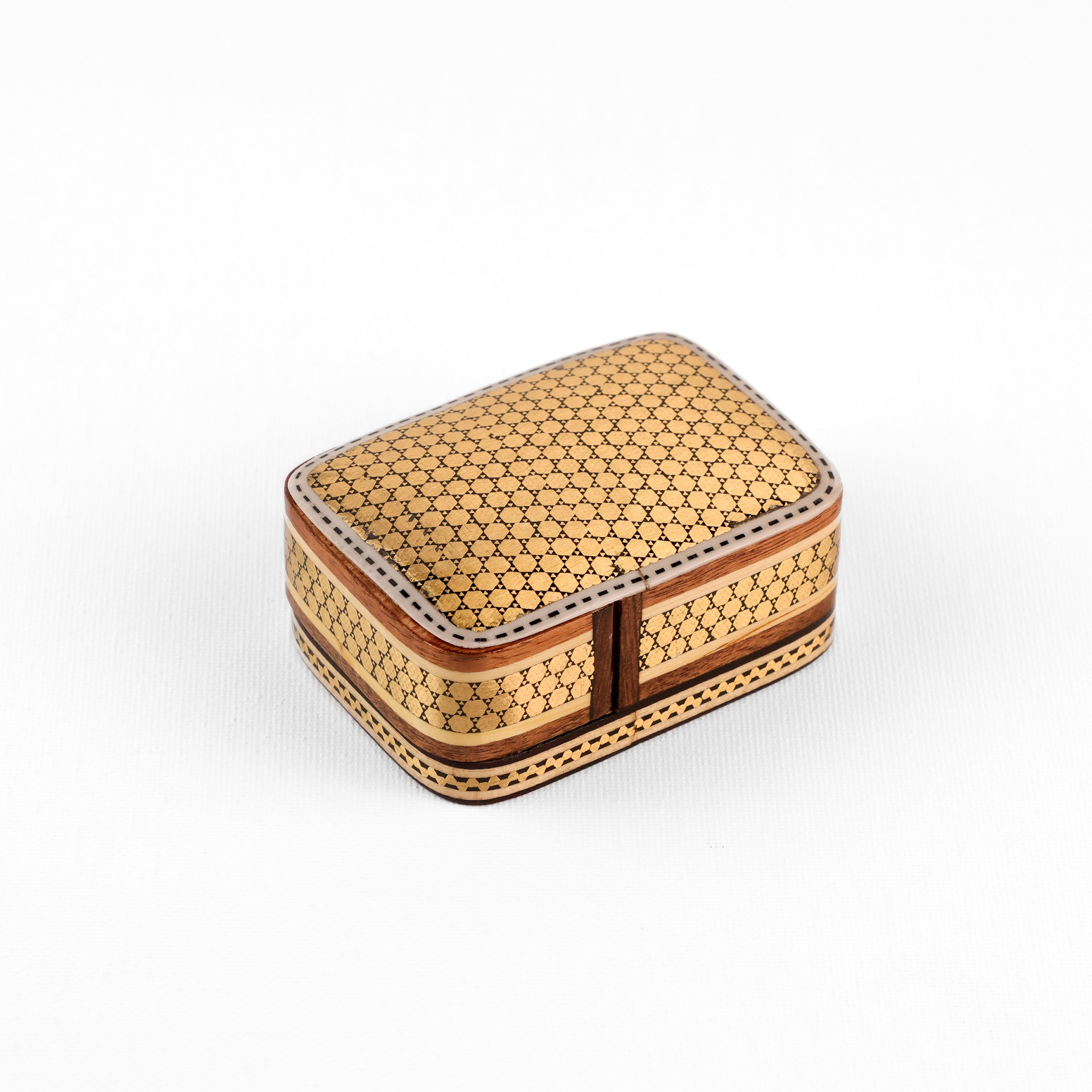 Coin Box with Drawer - Rectangular - Star Khatam - Black