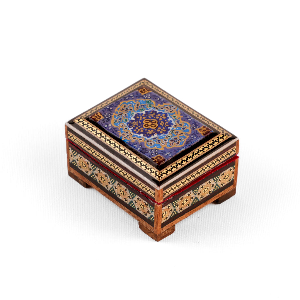 Coin Box - Regular - Inner Velvet - Tazhib Lid