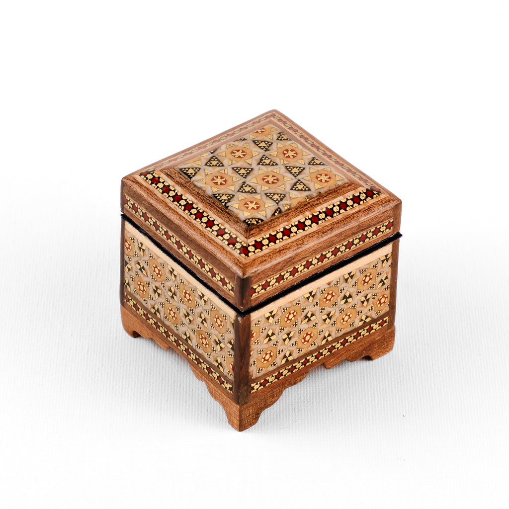 Box - Size 6x6 - Seeded Premium - Inner Velvet - Khatam Lid