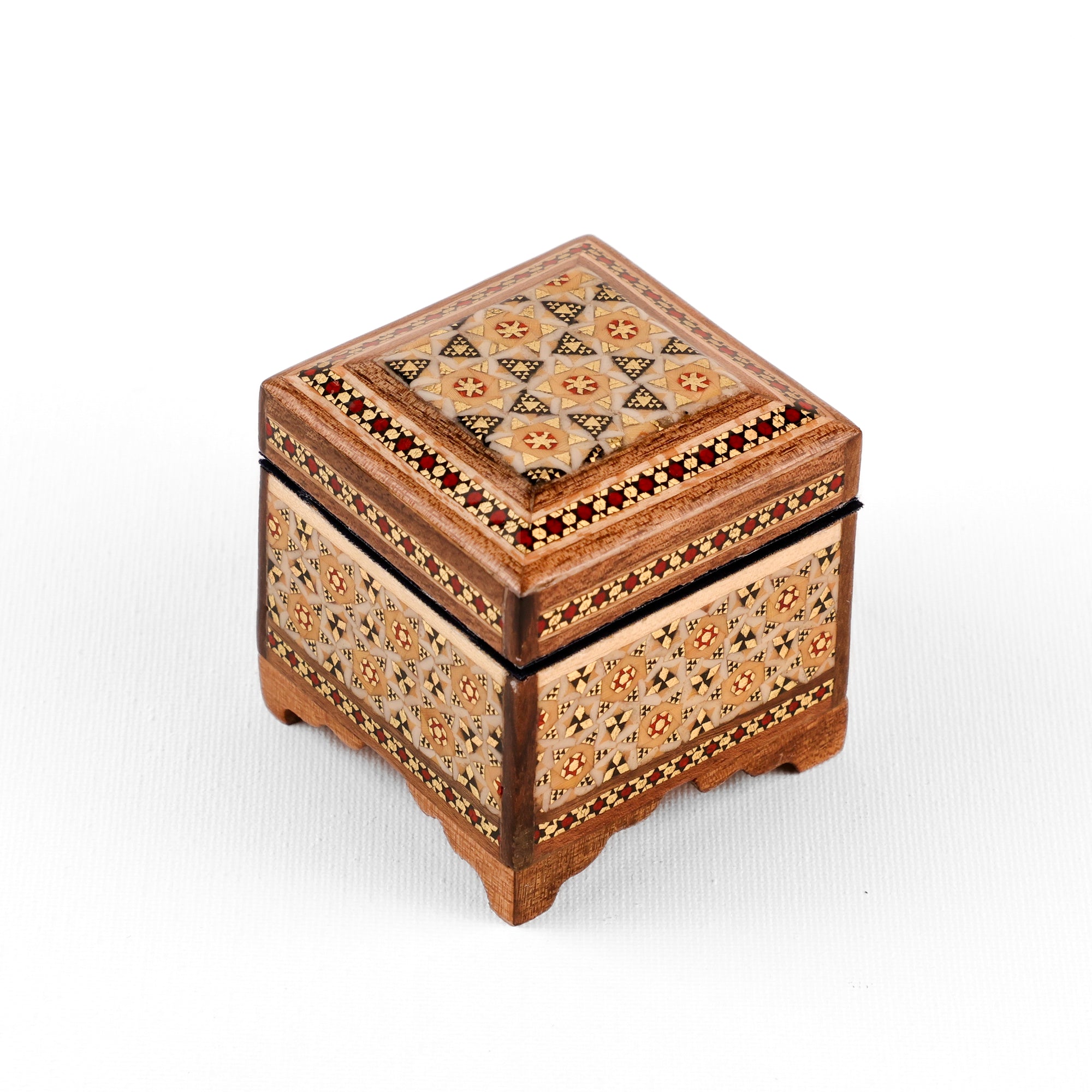 Box - Size 6x6 - Seeded Premium - Inner Velvet - Khatam Lid