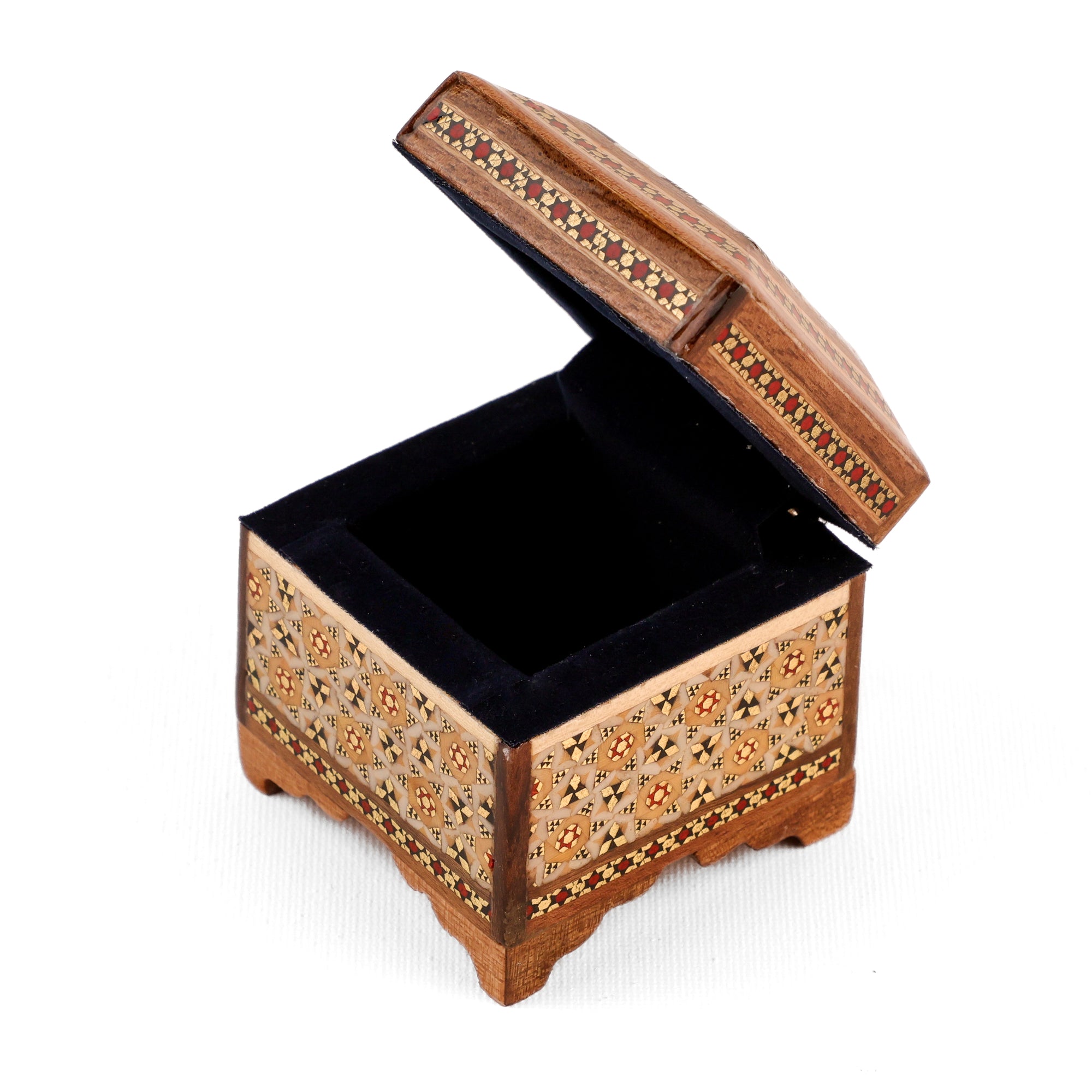 Box - Size 6x6 - Seeded Premium - Inner Velvet - Khatam Lid