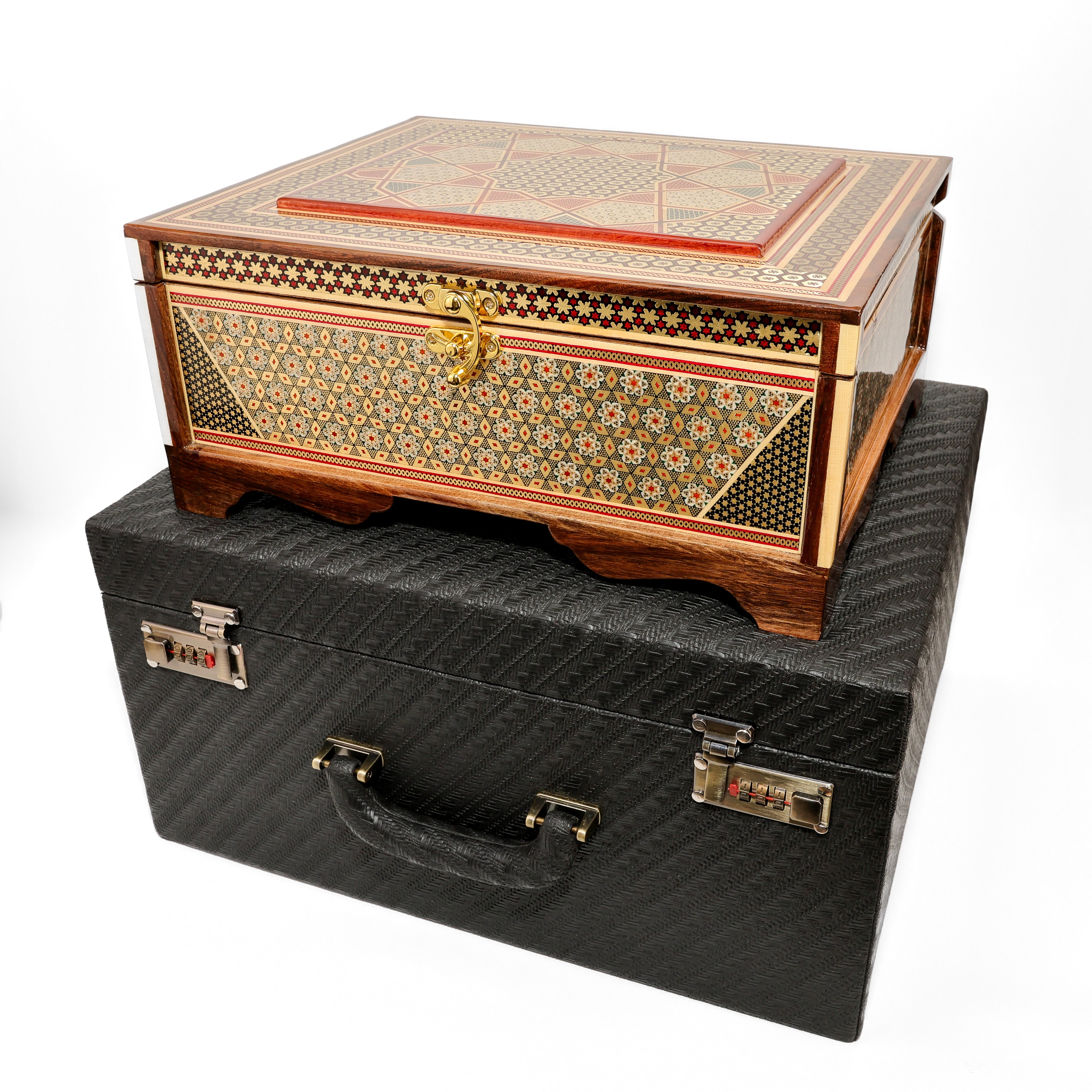 Jewelry Box - Round-Edge - Mother-of-Pearl Lid