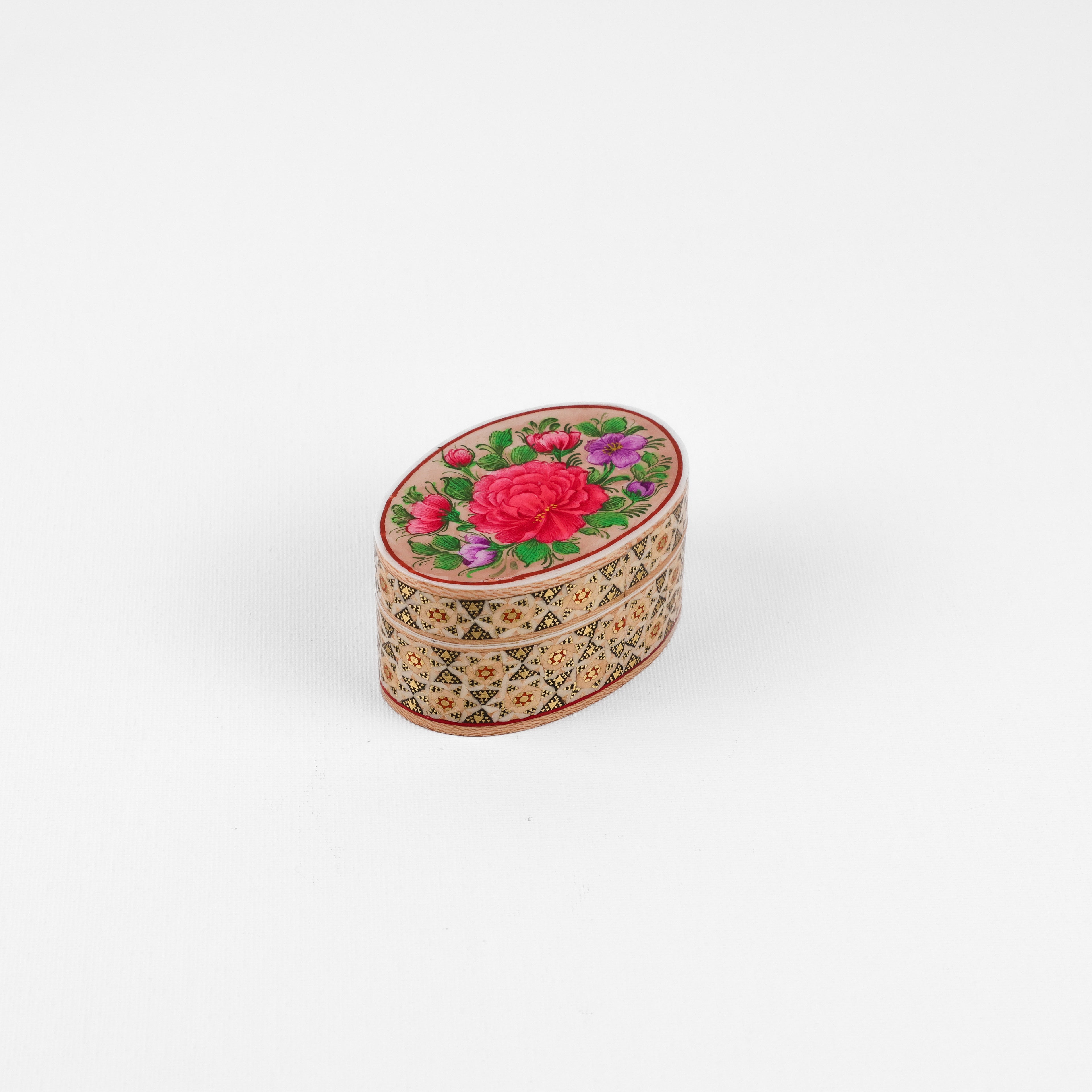 Coin Box - Full Khatam with Premium Flower & Bird Painting