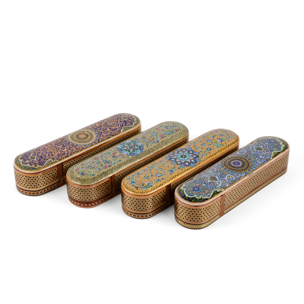 Sliding Pen Case - Size 20 - Portrait & Tazhib Design