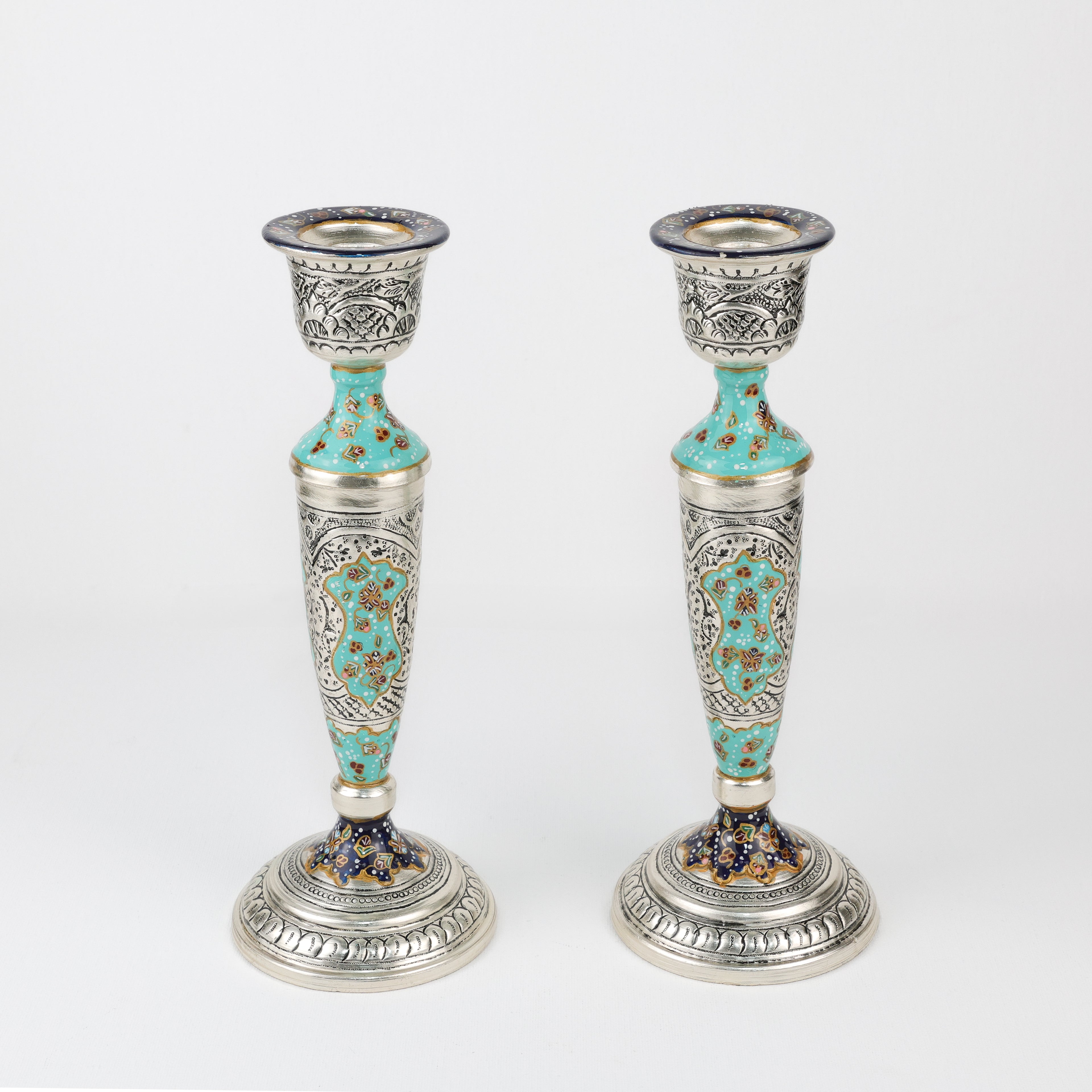 Mirror and Candle Holder Set - Oval - Copper & Mina