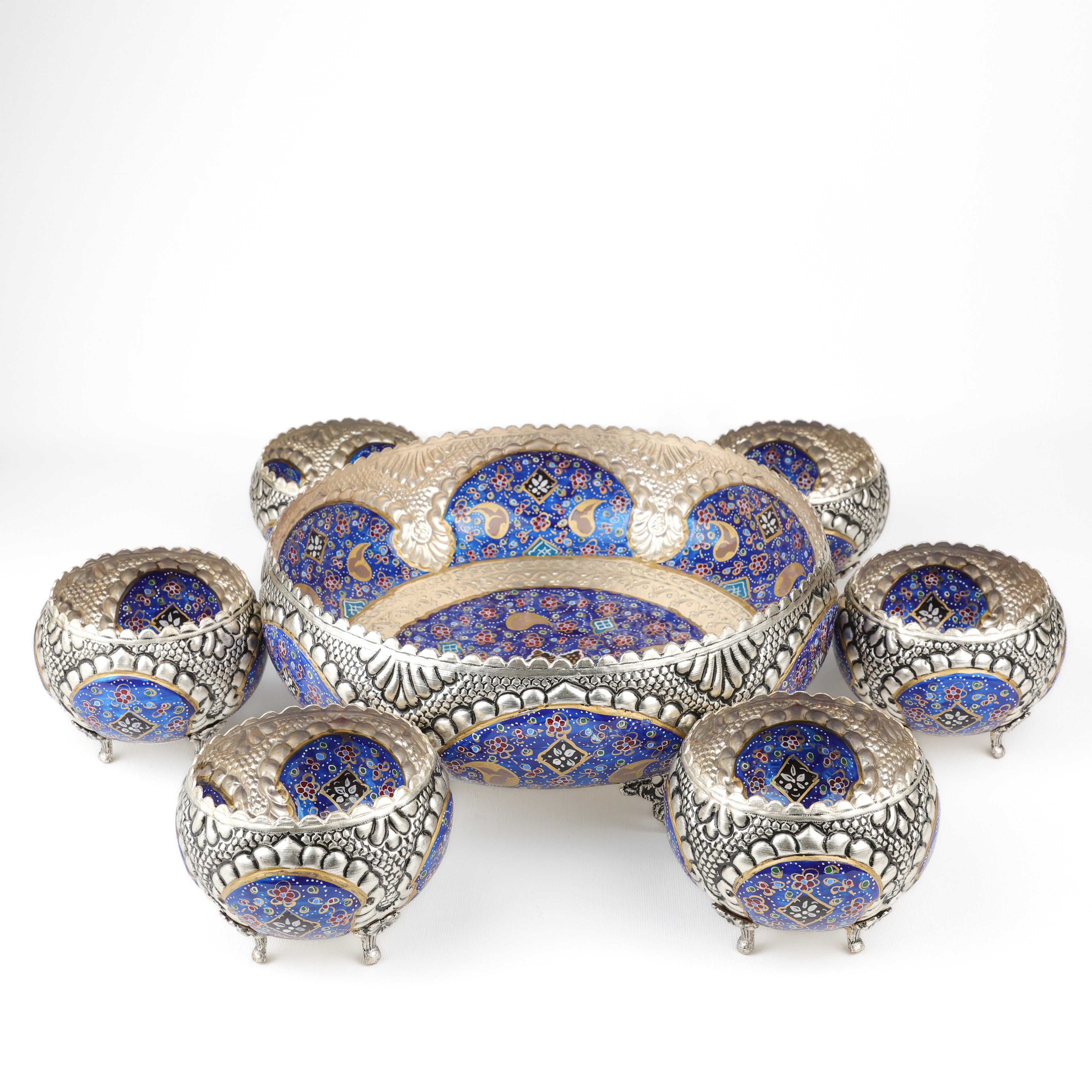 Royal Nut Bowl Set with Pedestals
