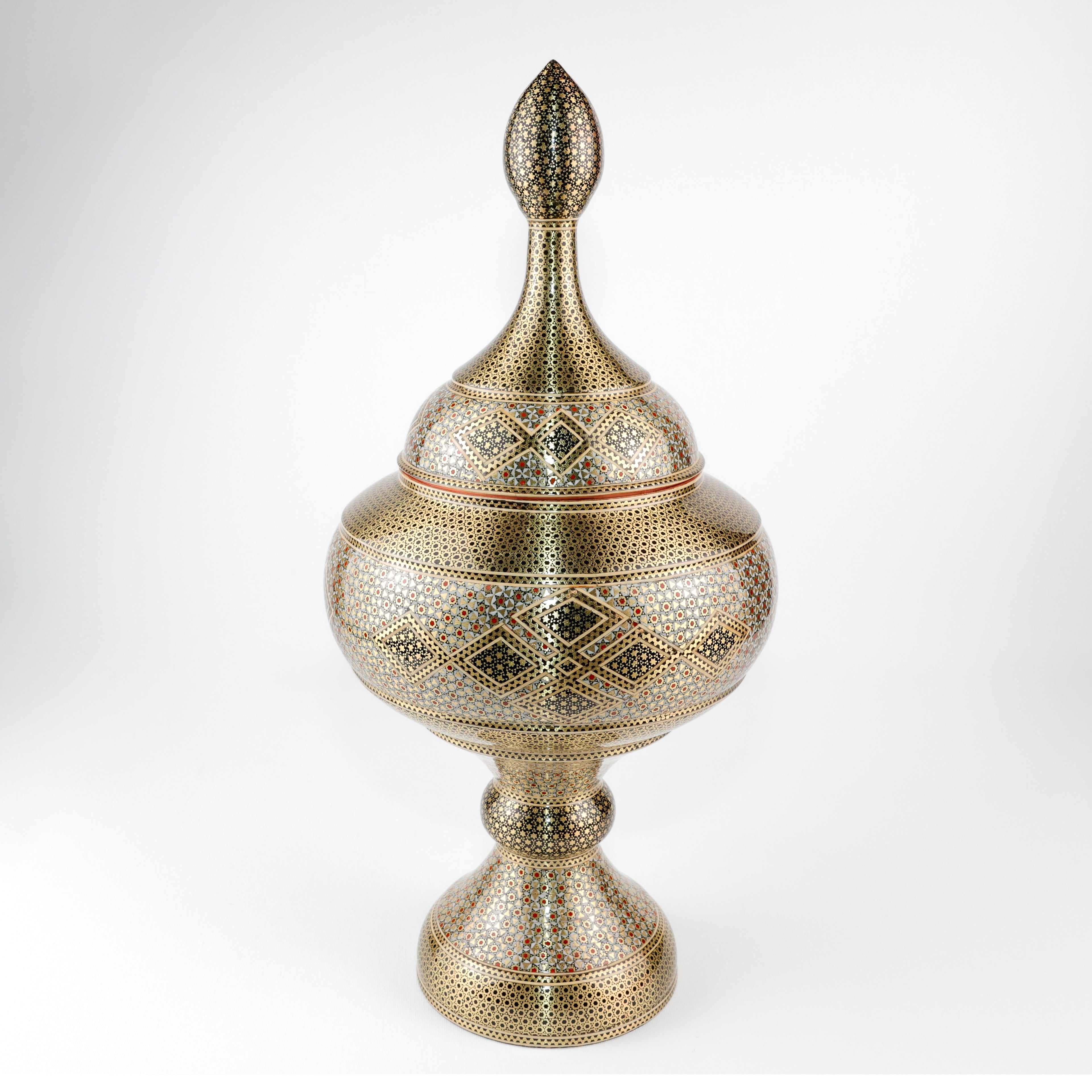 Candy Dish with Pedestal - Size 60 - Full Cut-Edge Khatam